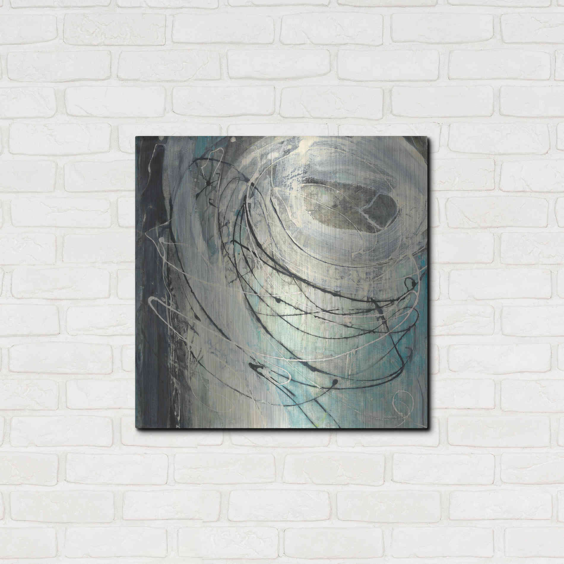 Luxe Metal Art 'Twister' by Albena Hristova, Metal Wall Art,24x24