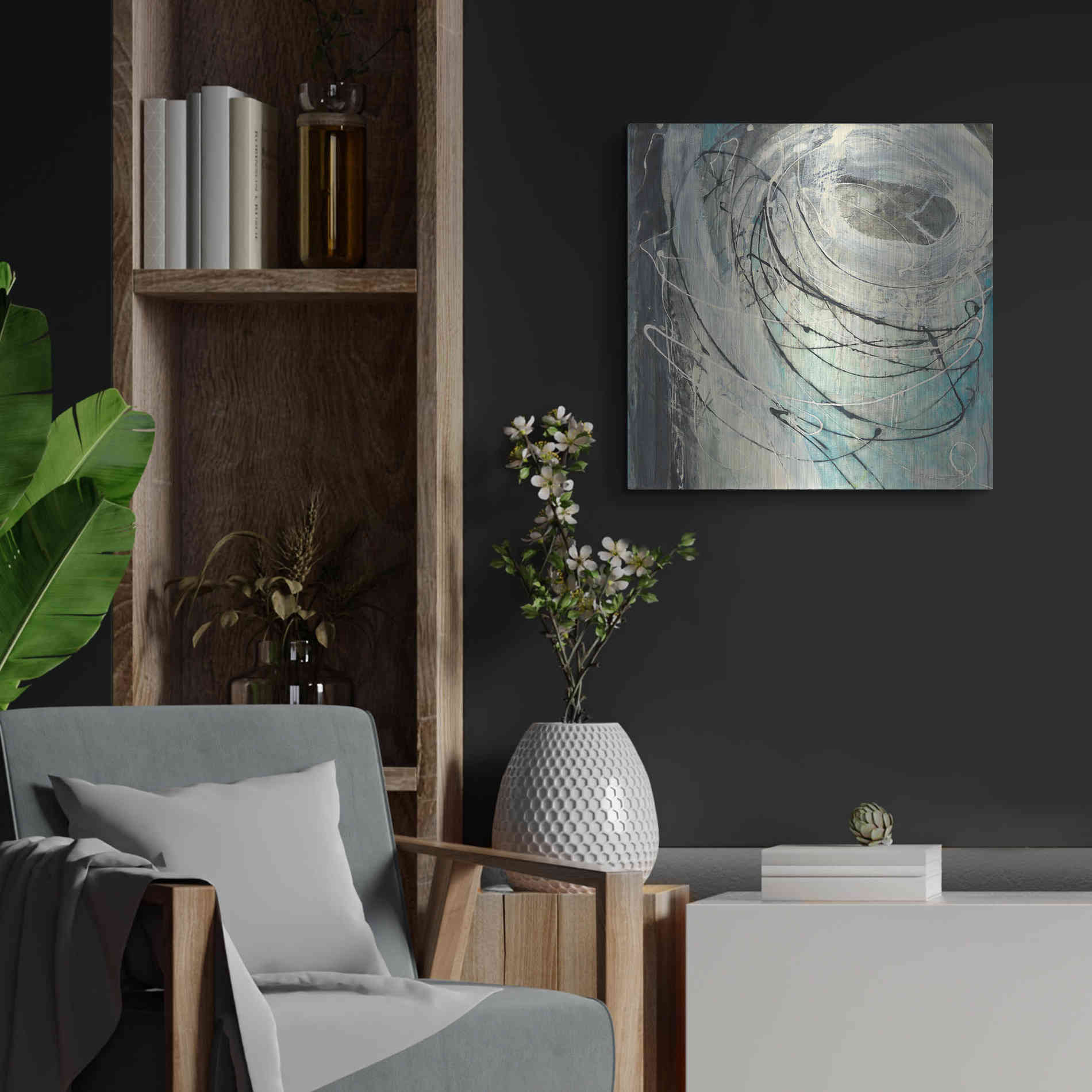 Luxe Metal Art 'Twister' by Albena Hristova, Metal Wall Art,24x24