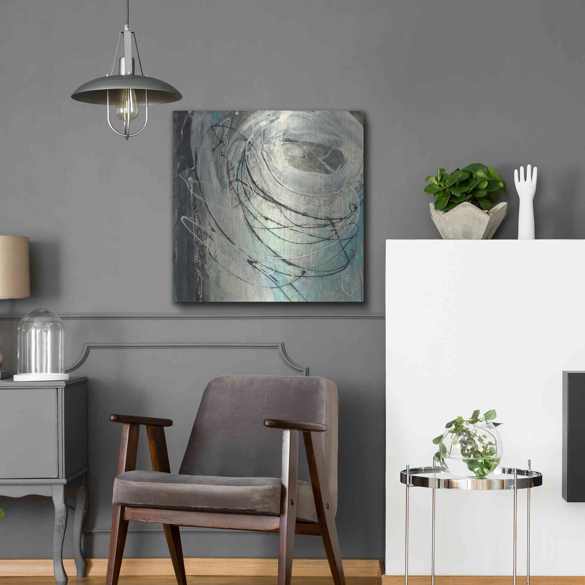 Luxe Metal Art 'Twister' by Albena Hristova, Metal Wall Art,24x24