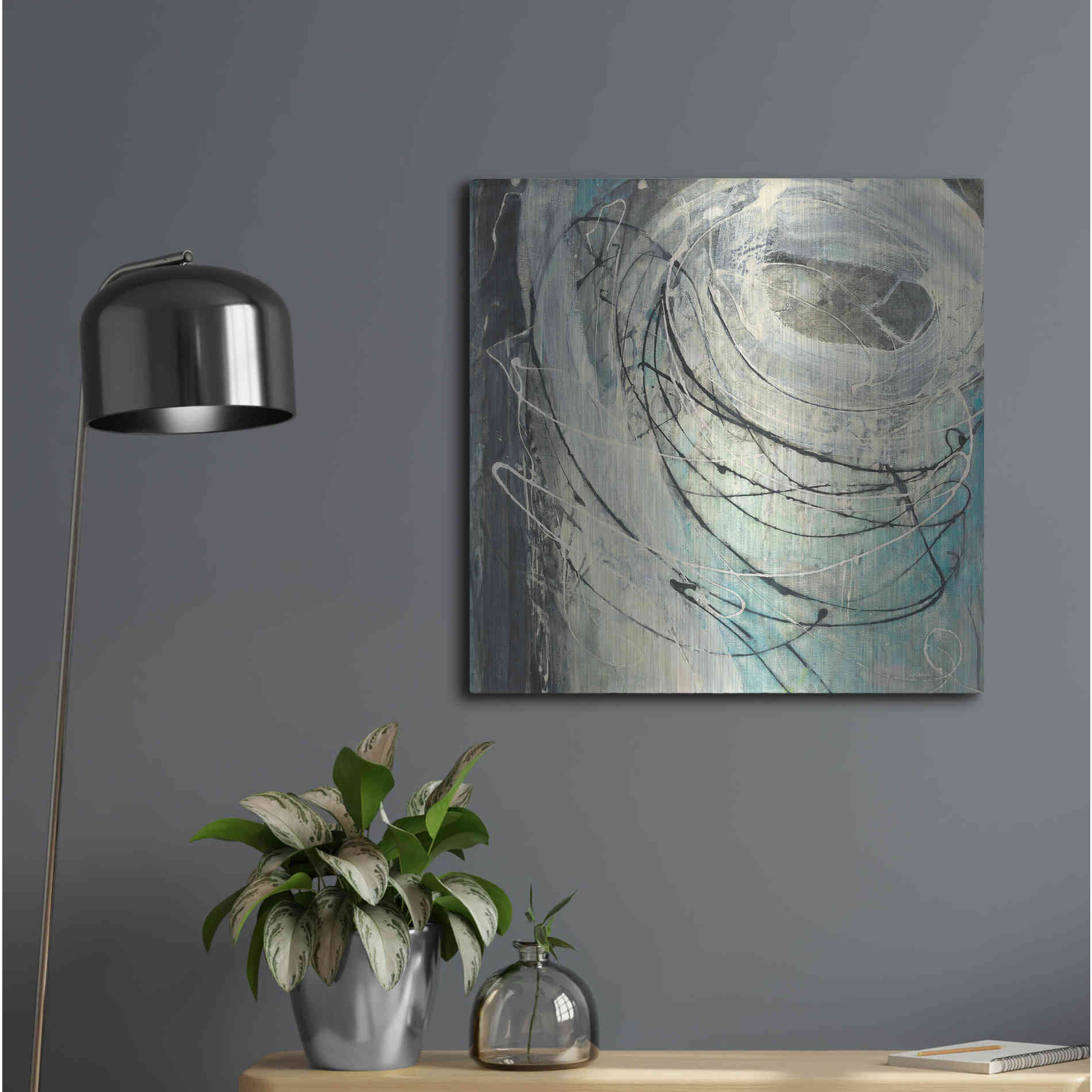 Luxe Metal Art 'Twister' by Albena Hristova, Metal Wall Art,24x24