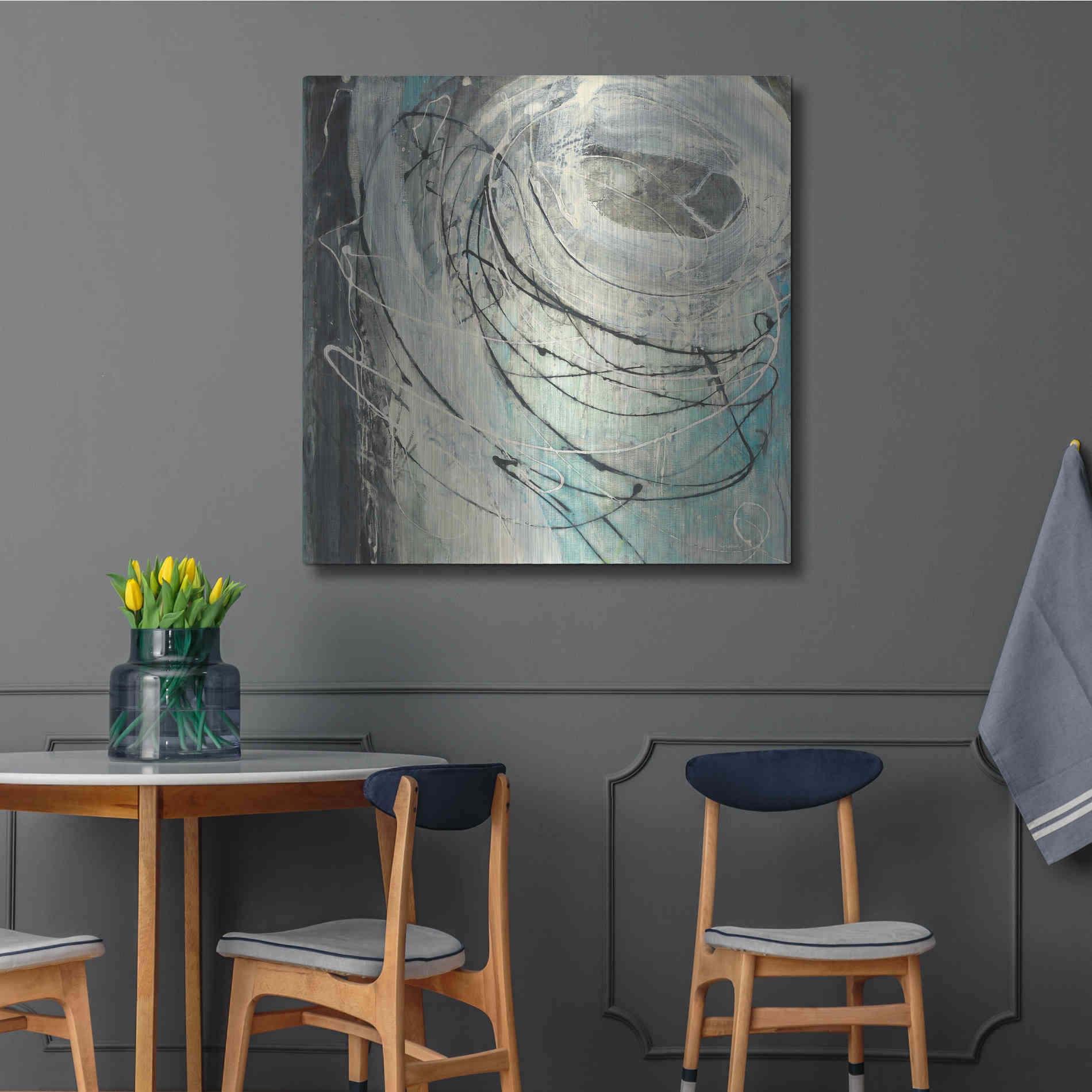Luxe Metal Art 'Twister' by Albena Hristova, Metal Wall Art,36x36
