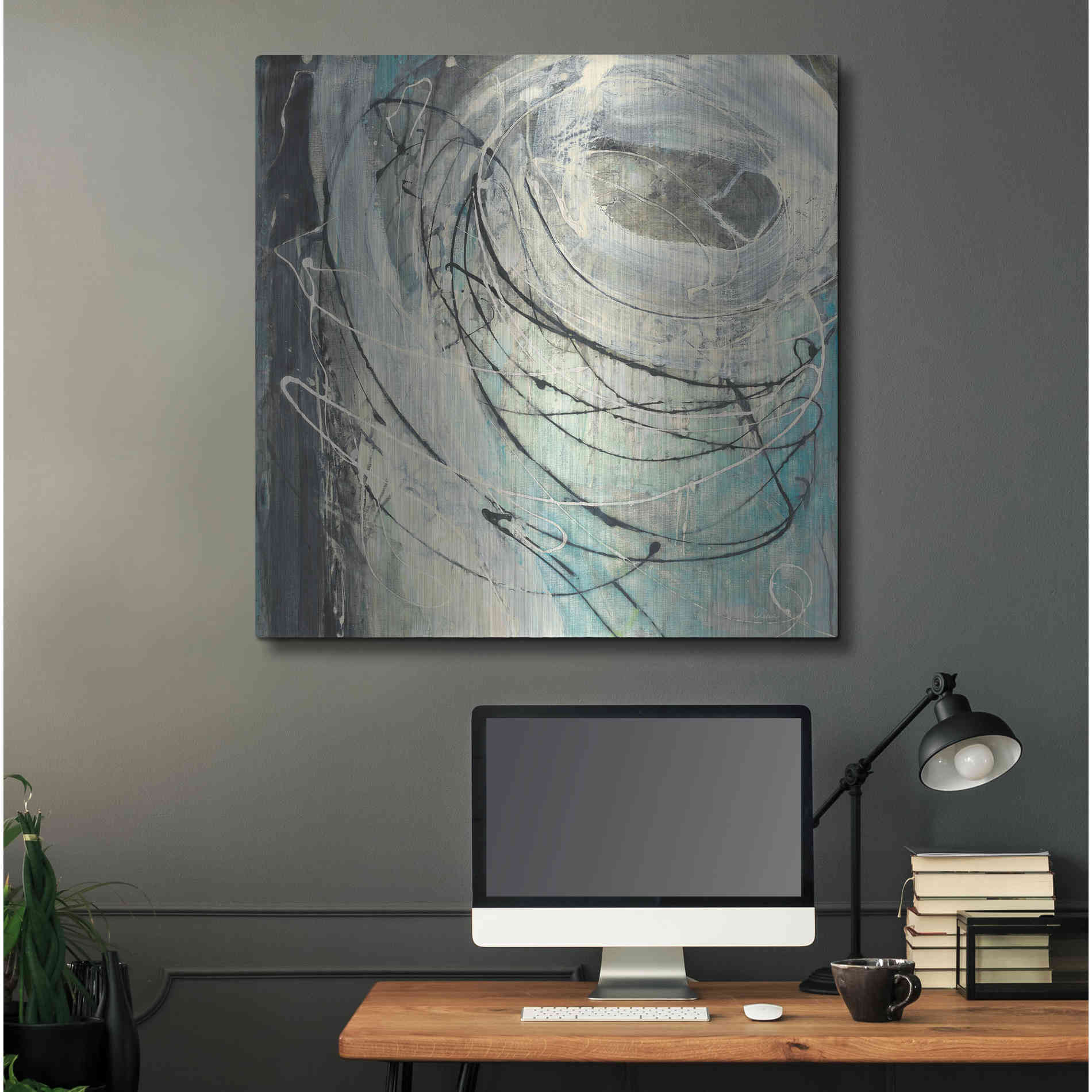 Luxe Metal Art 'Twister' by Albena Hristova, Metal Wall Art,36x36