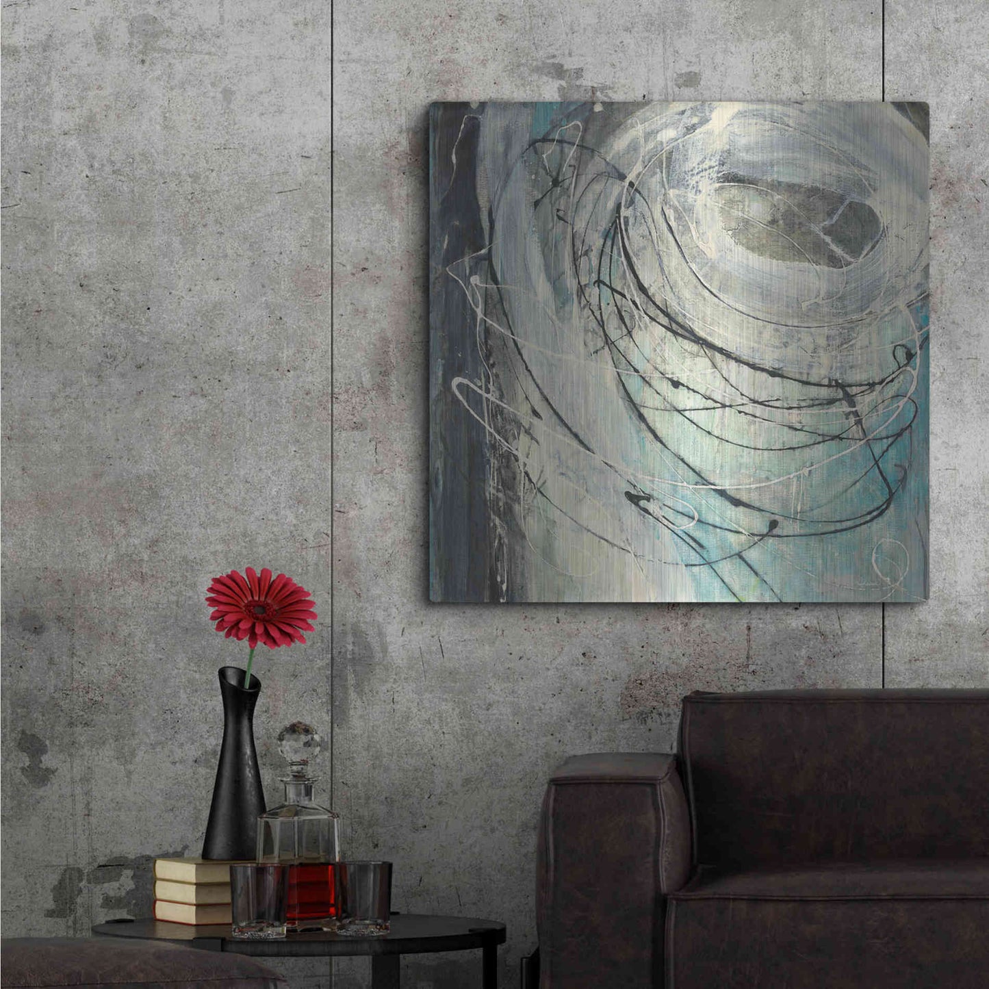 Luxe Metal Art 'Twister' by Albena Hristova, Metal Wall Art,36x36