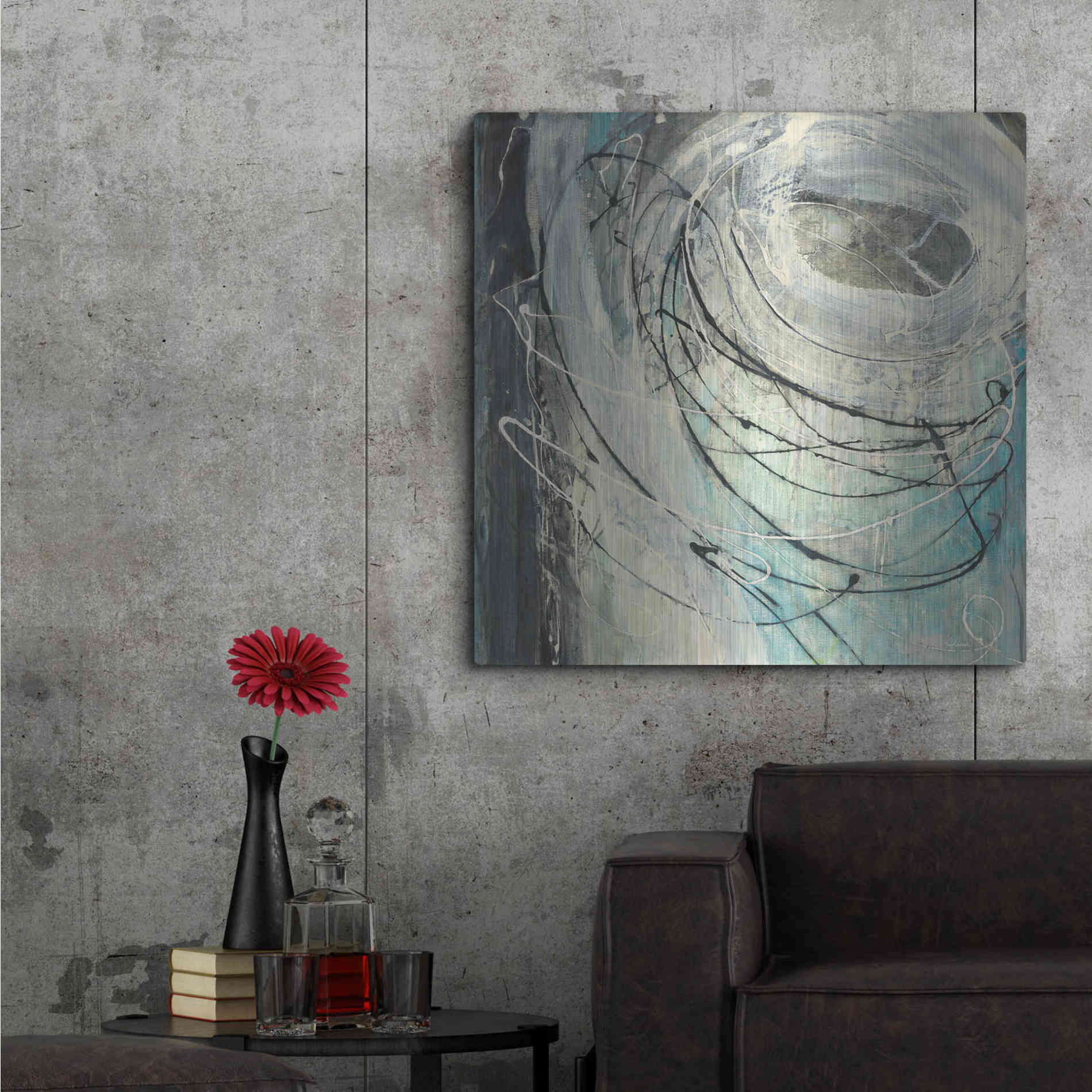 Luxe Metal Art 'Twister' by Albena Hristova, Metal Wall Art,36x36