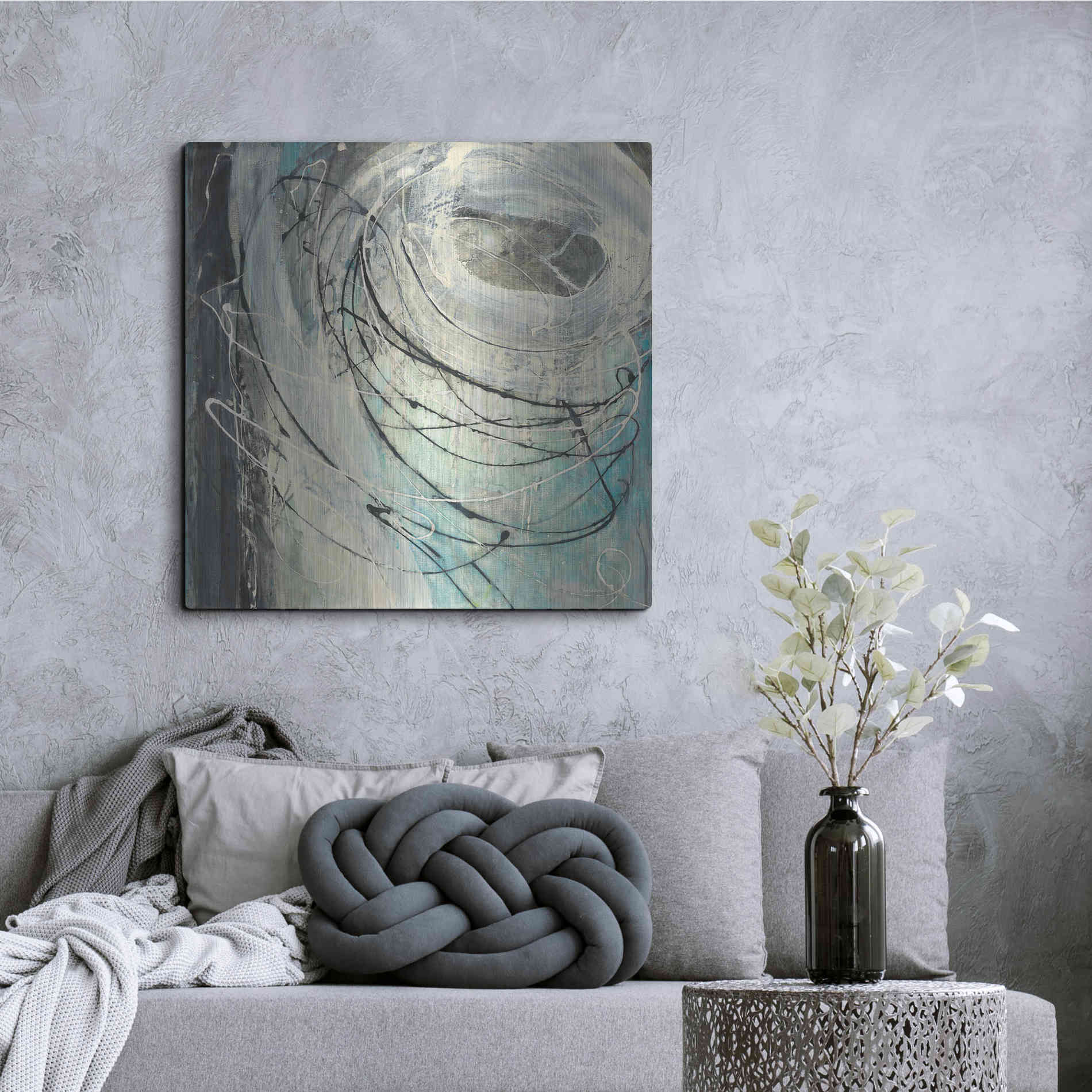 Luxe Metal Art 'Twister' by Albena Hristova, Metal Wall Art,36x36
