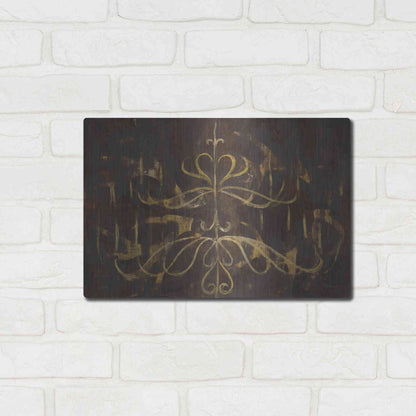Luxe Metal Art 'Romantic Lines' by Albena Hristova, Metal Wall Art,16x12