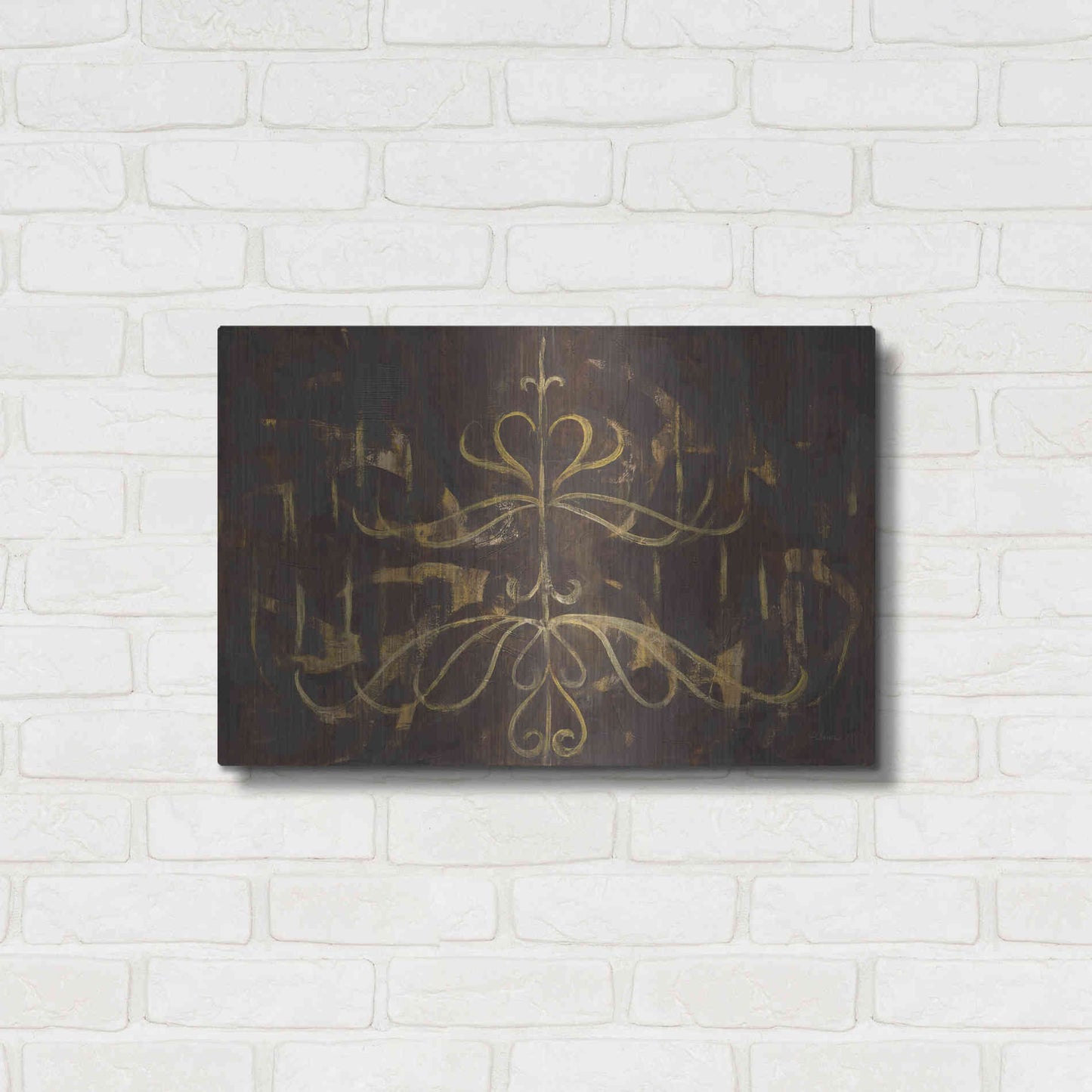 Luxe Metal Art 'Romantic Lines' by Albena Hristova, Metal Wall Art,24x16