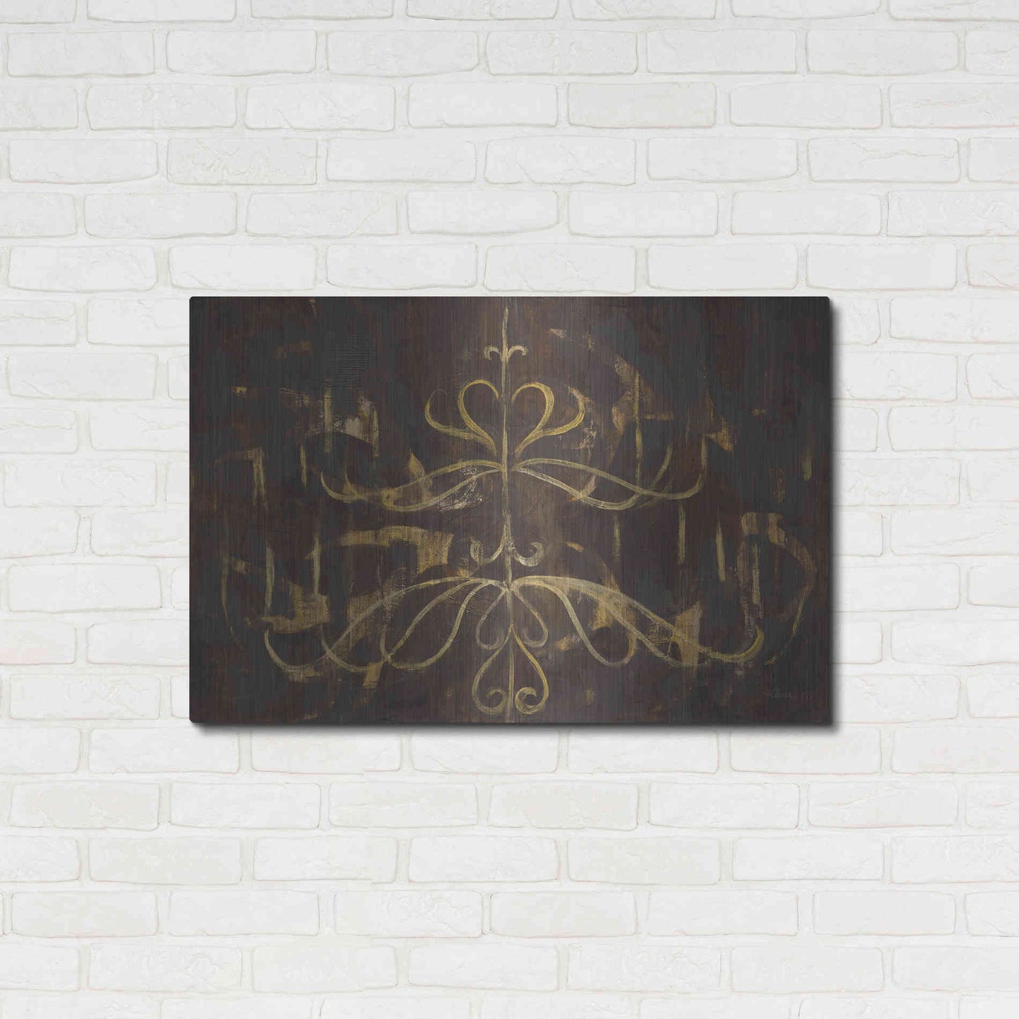 Luxe Metal Art 'Romantic Lines' by Albena Hristova, Metal Wall Art,36x24