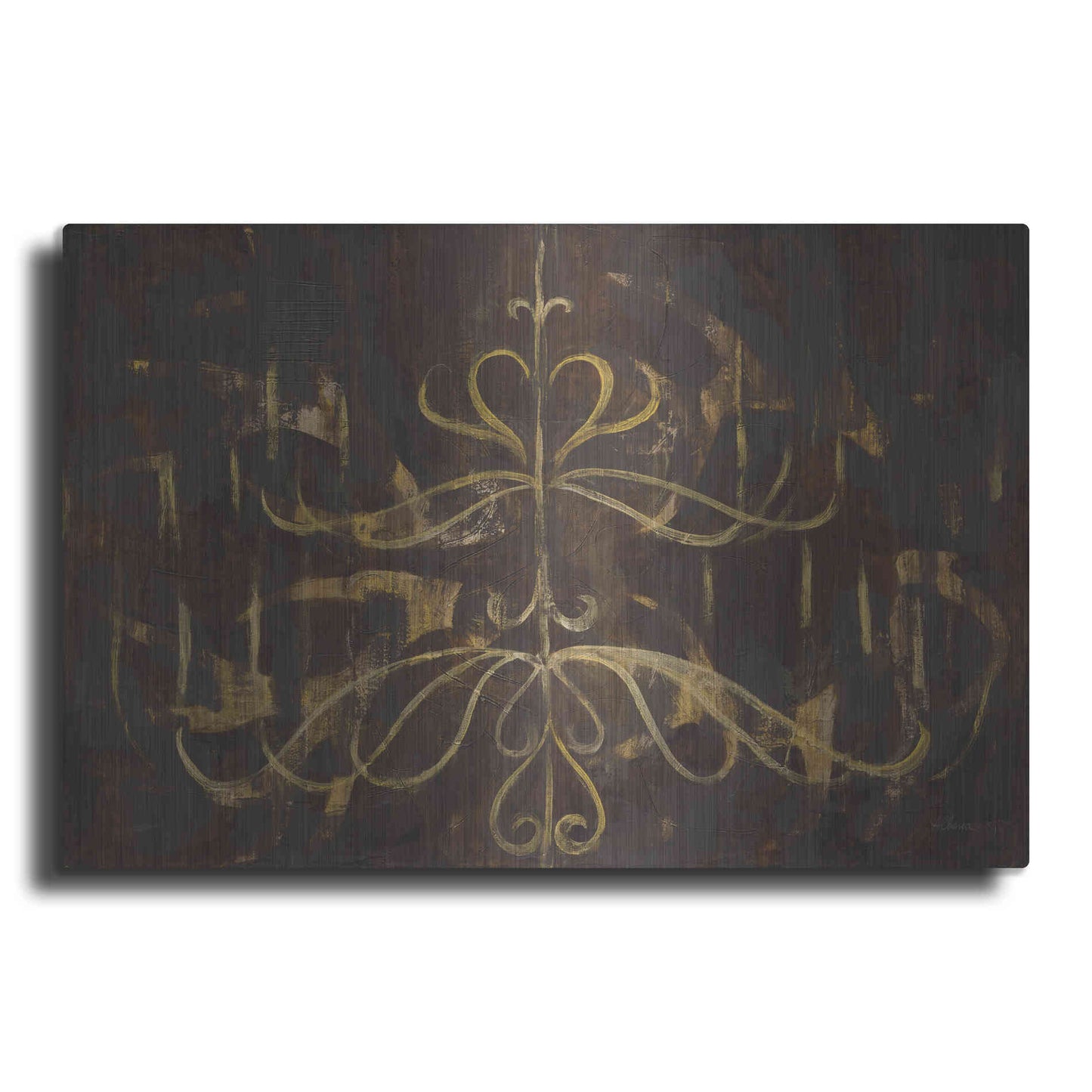 Luxe Metal Art 'Romantic Lines' by Albena Hristova, Metal Wall Art