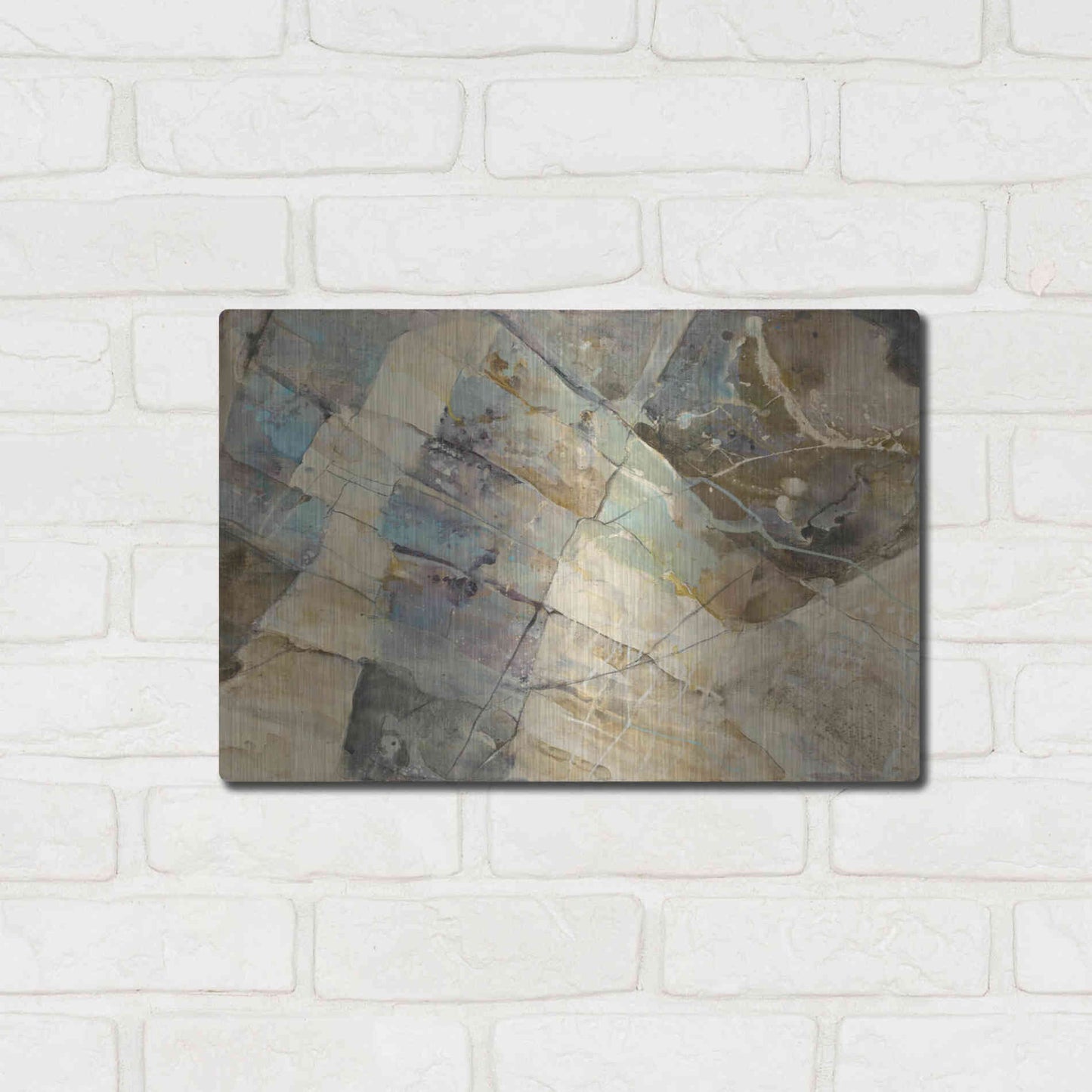 Luxe Metal Art 'Rock IV' by Albena Hristova, Metal Wall Art,16x12