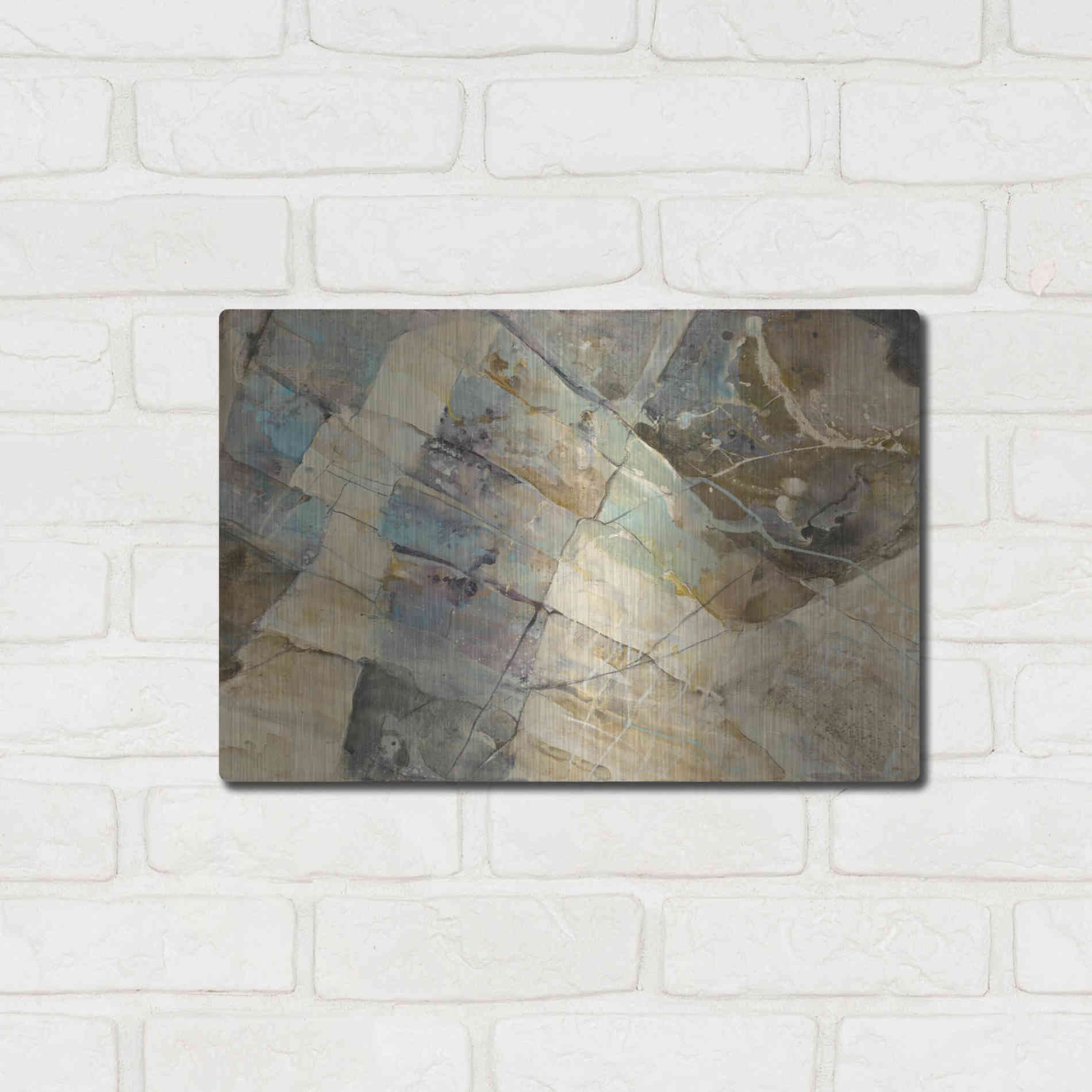 Luxe Metal Art 'Rock IV' by Albena Hristova, Metal Wall Art,16x12