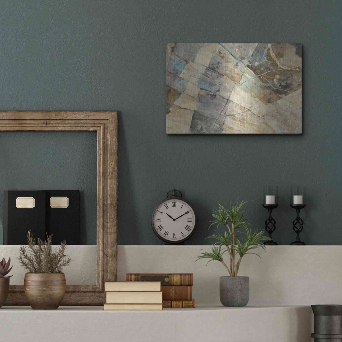 Luxe Metal Art 'Rock IV' by Albena Hristova, Metal Wall Art,16x12