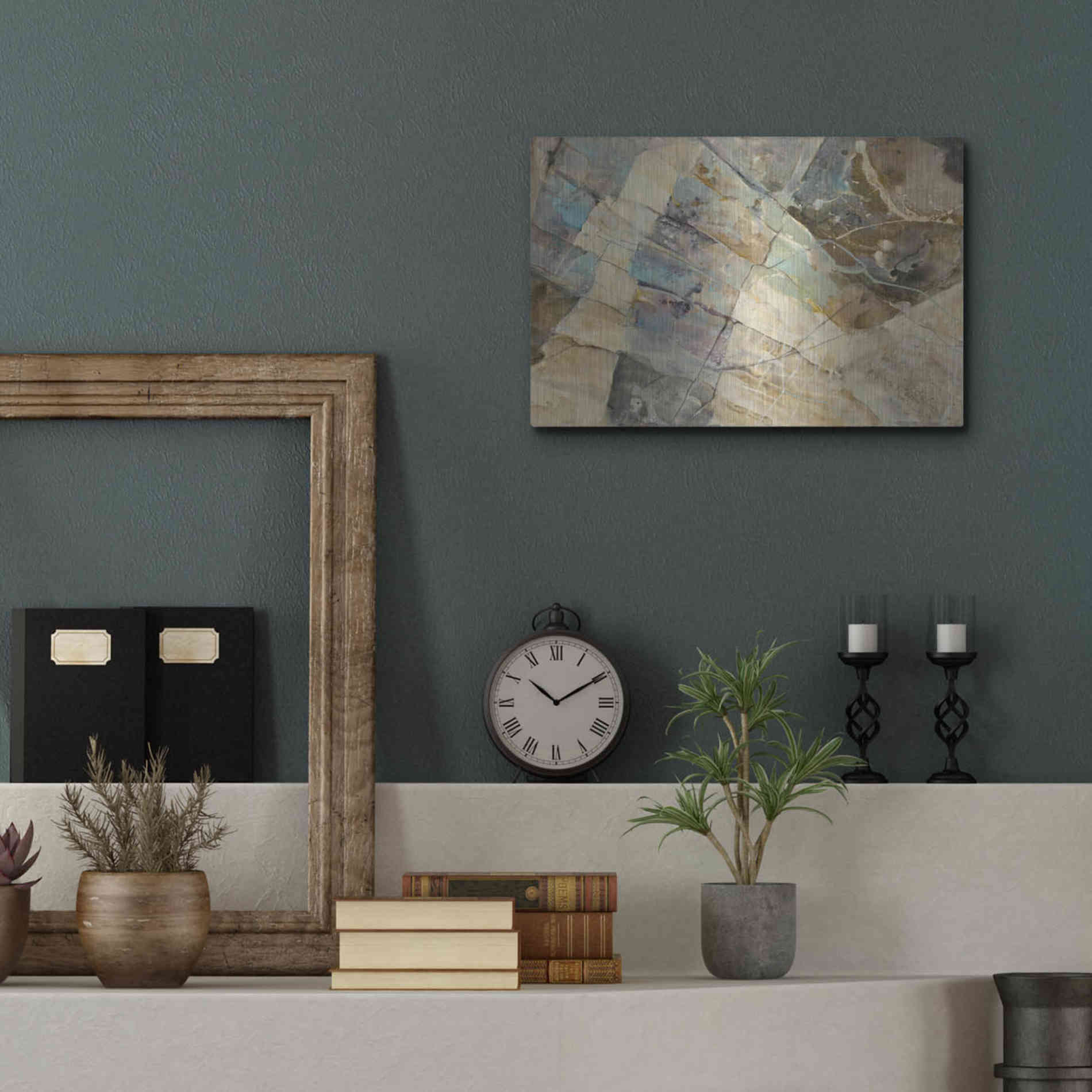 Luxe Metal Art 'Rock IV' by Albena Hristova, Metal Wall Art,16x12