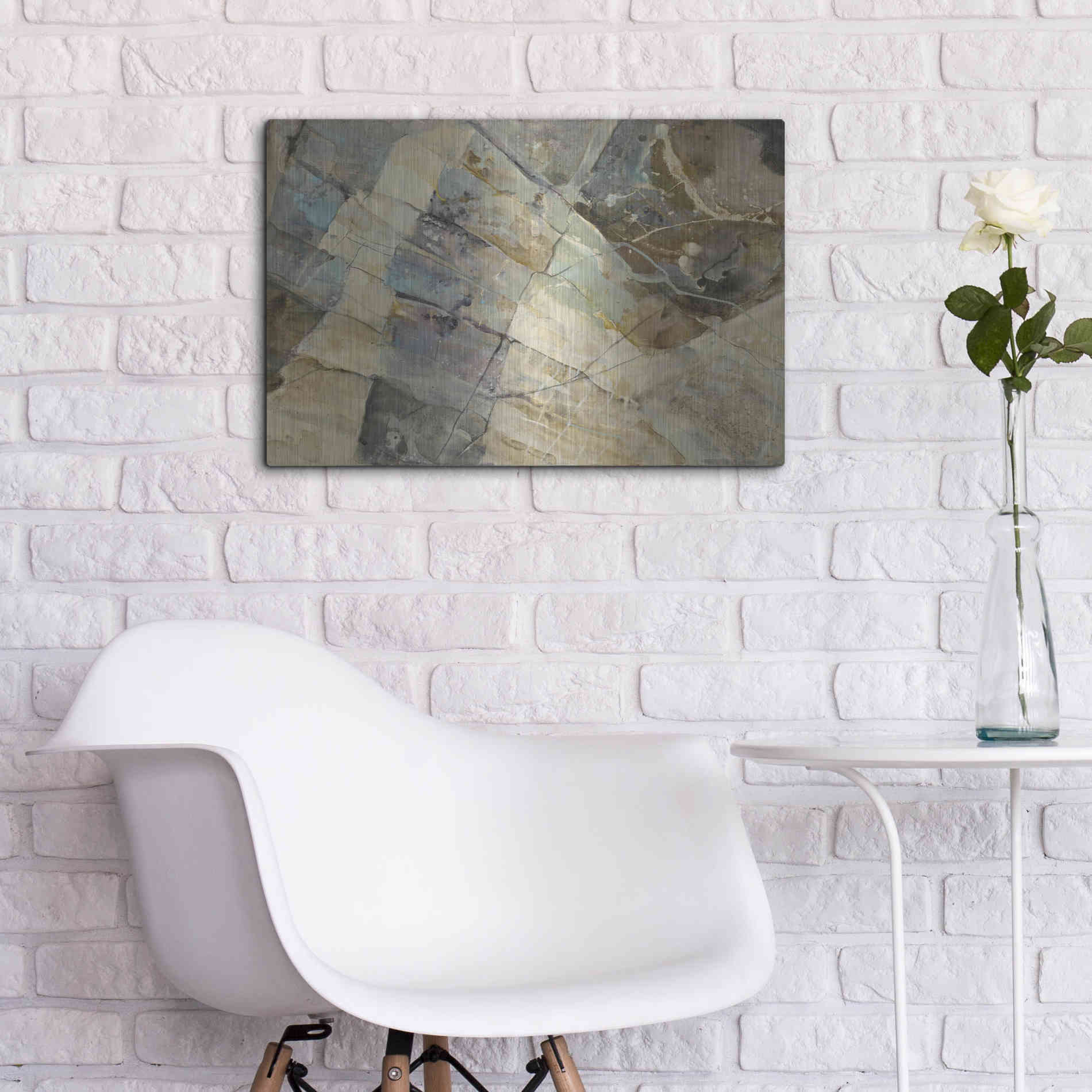 Luxe Metal Art 'Rock IV' by Albena Hristova, Metal Wall Art,24x16