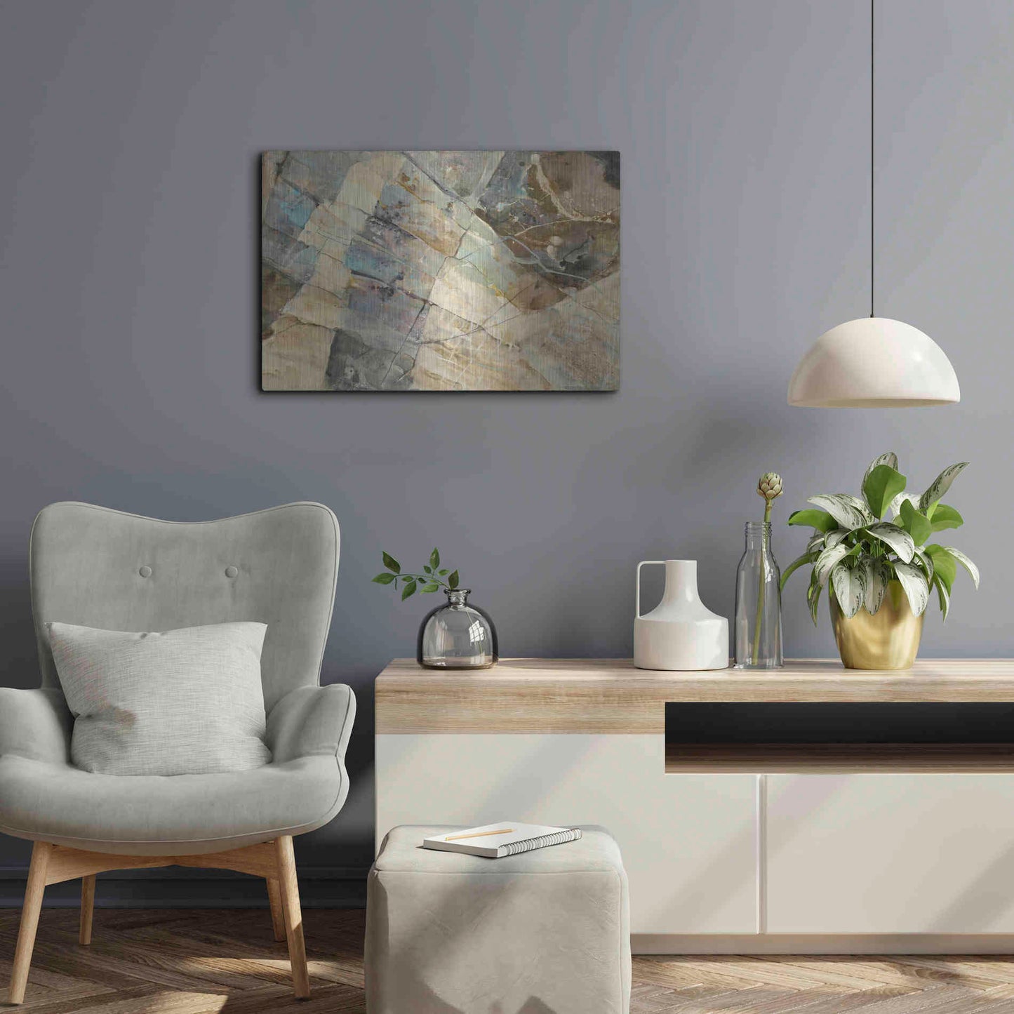 Luxe Metal Art 'Rock IV' by Albena Hristova, Metal Wall Art,24x16