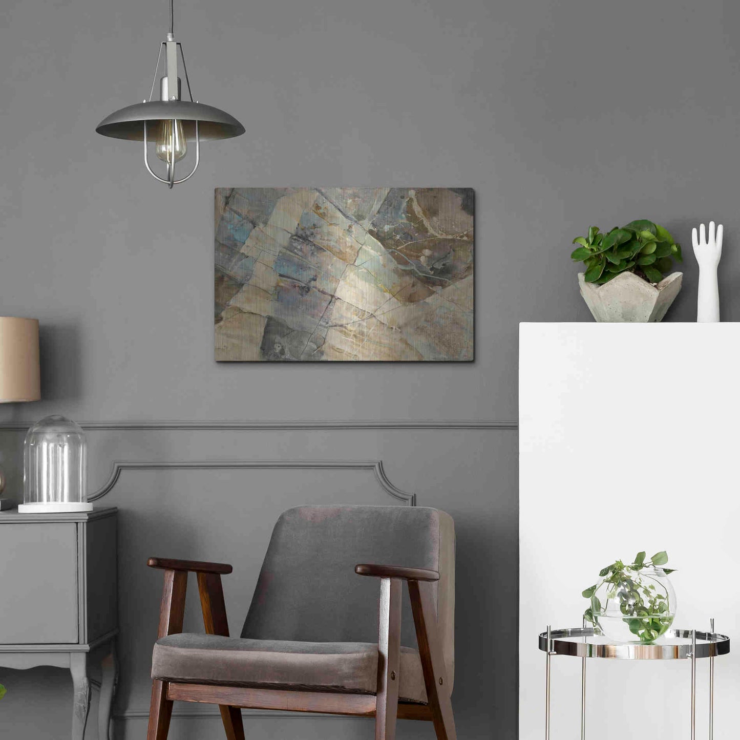 Luxe Metal Art 'Rock IV' by Albena Hristova, Metal Wall Art,24x16