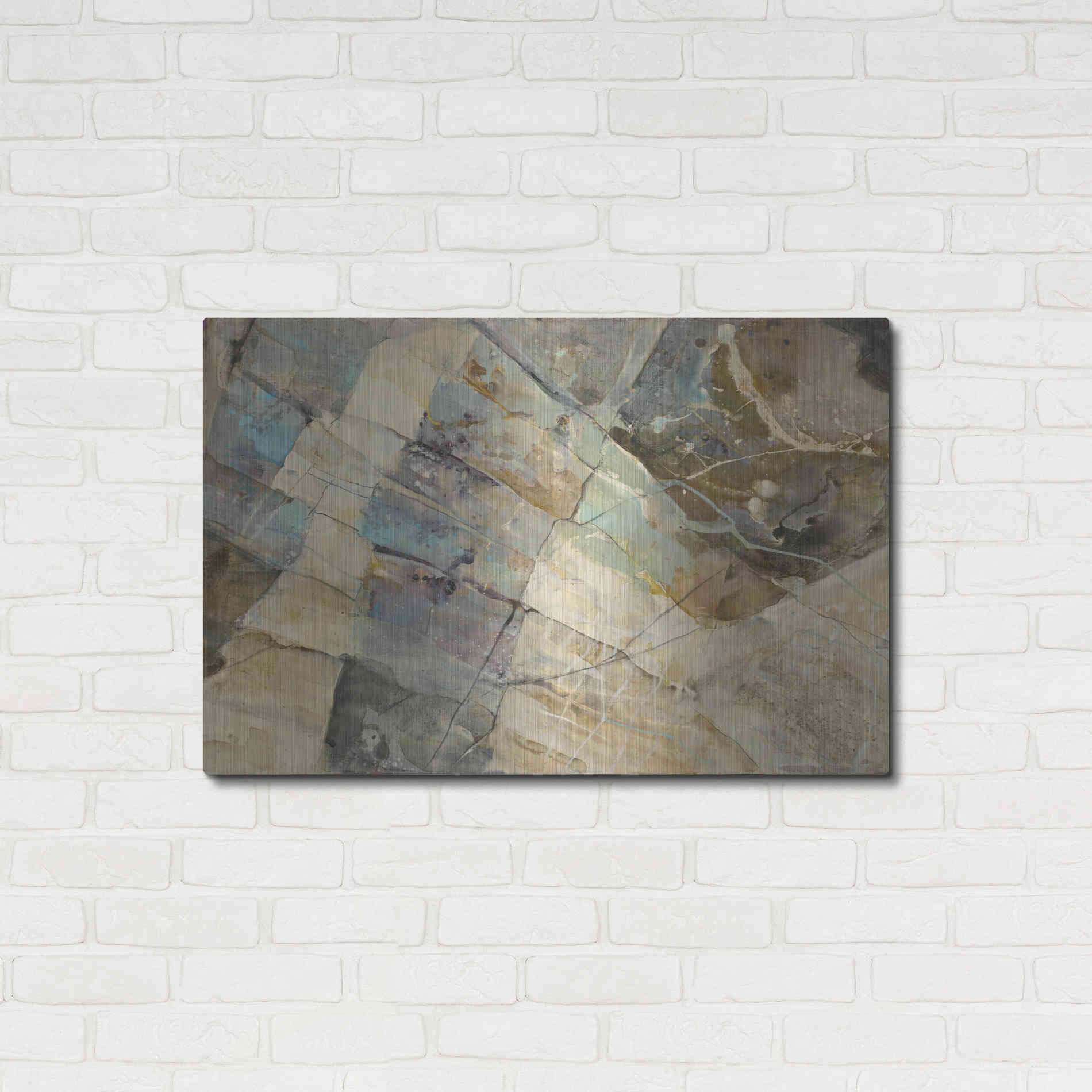 Luxe Metal Art 'Rock IV' by Albena Hristova, Metal Wall Art,36x24