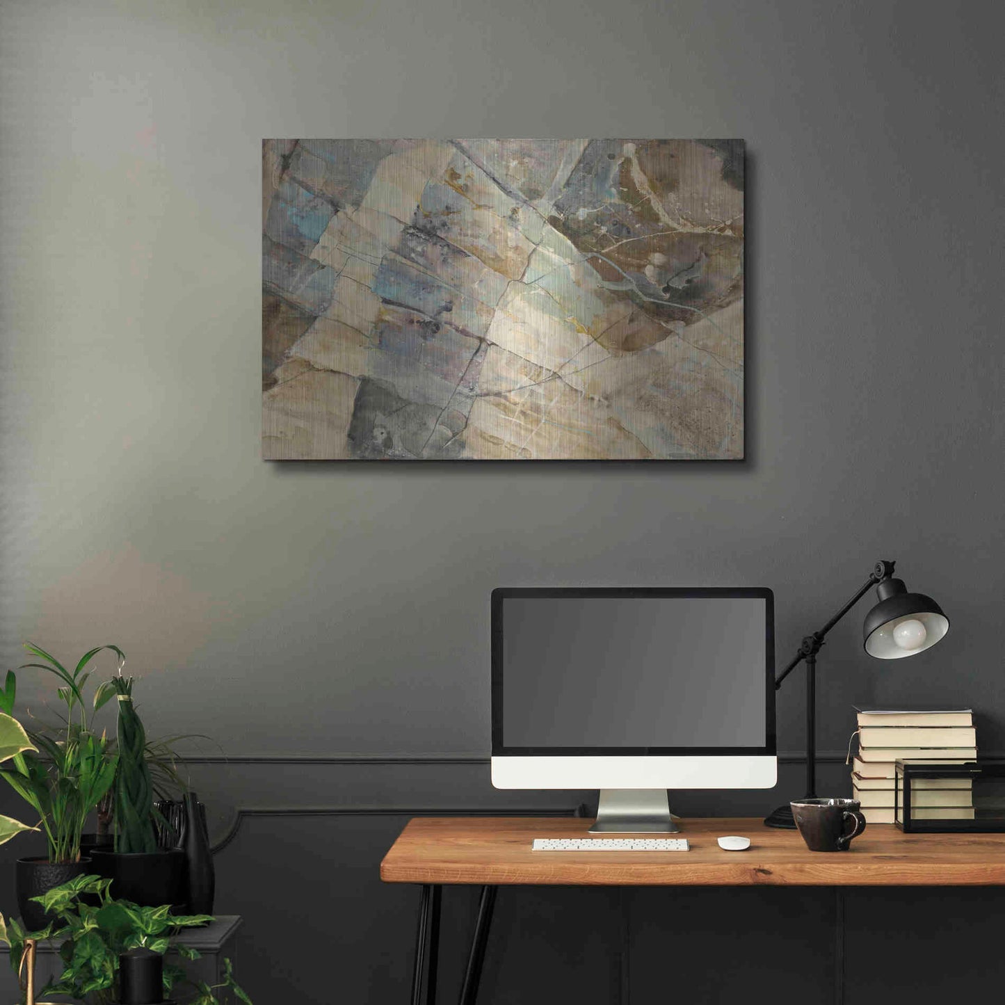 Luxe Metal Art 'Rock IV' by Albena Hristova, Metal Wall Art,36x24
