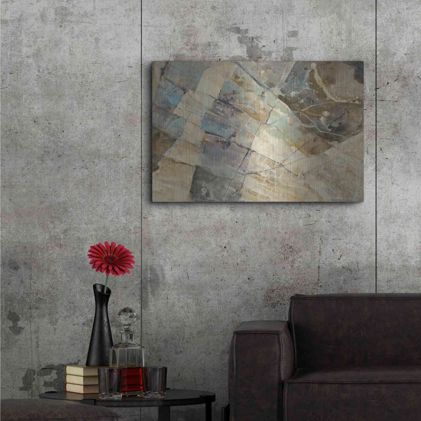 Luxe Metal Art 'Rock IV' by Albena Hristova, Metal Wall Art,36x24
