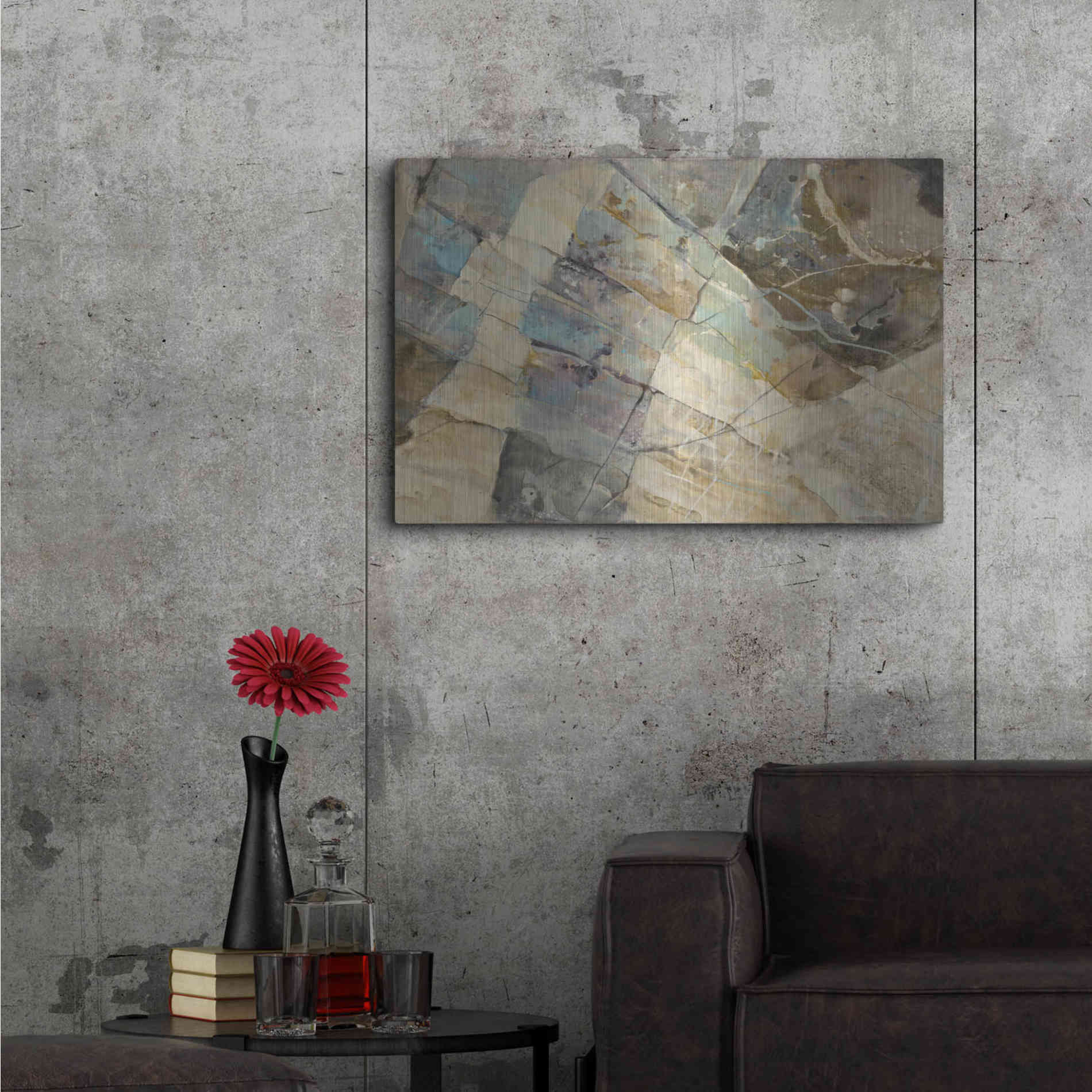 Luxe Metal Art 'Rock IV' by Albena Hristova, Metal Wall Art,36x24