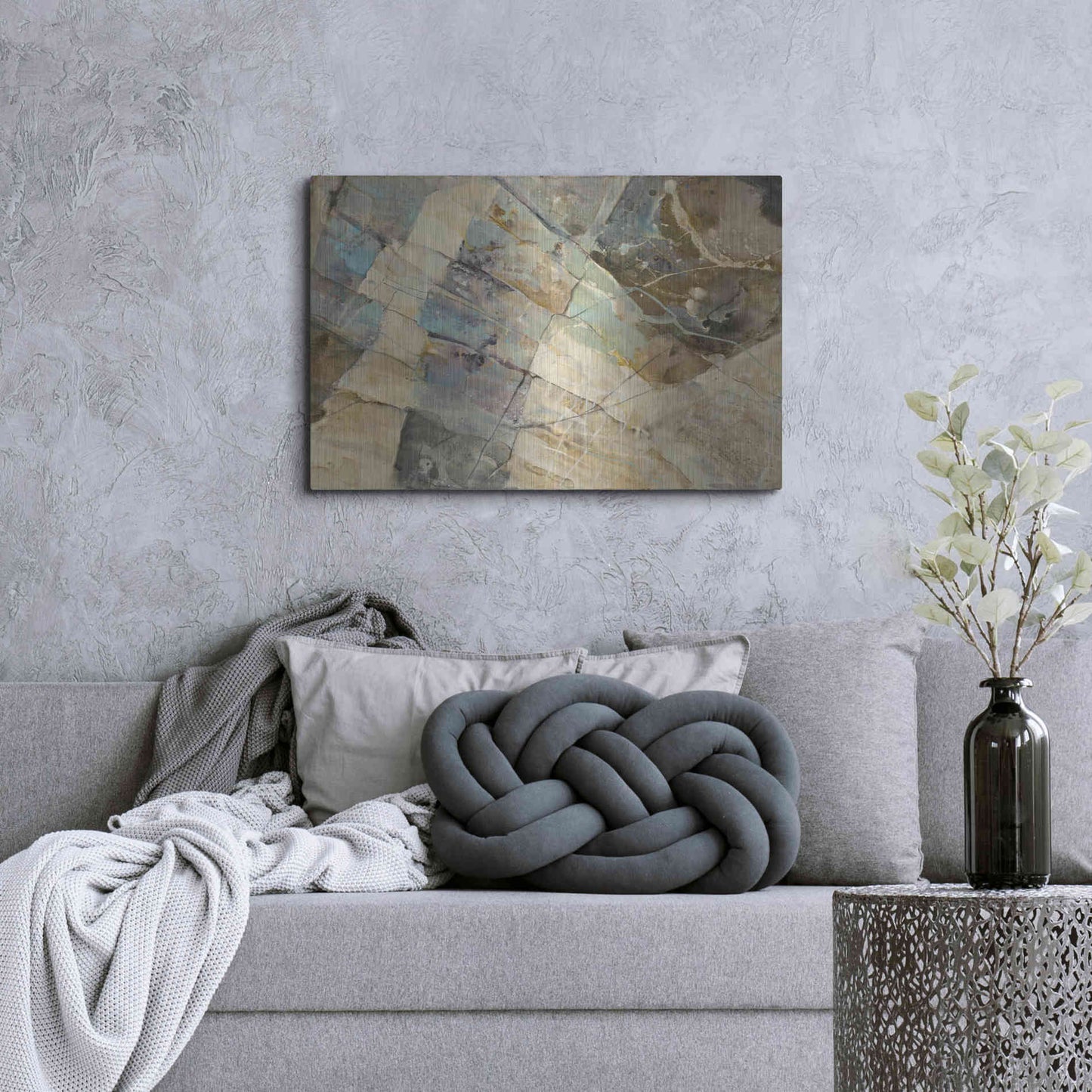 Luxe Metal Art 'Rock IV' by Albena Hristova, Metal Wall Art,36x24