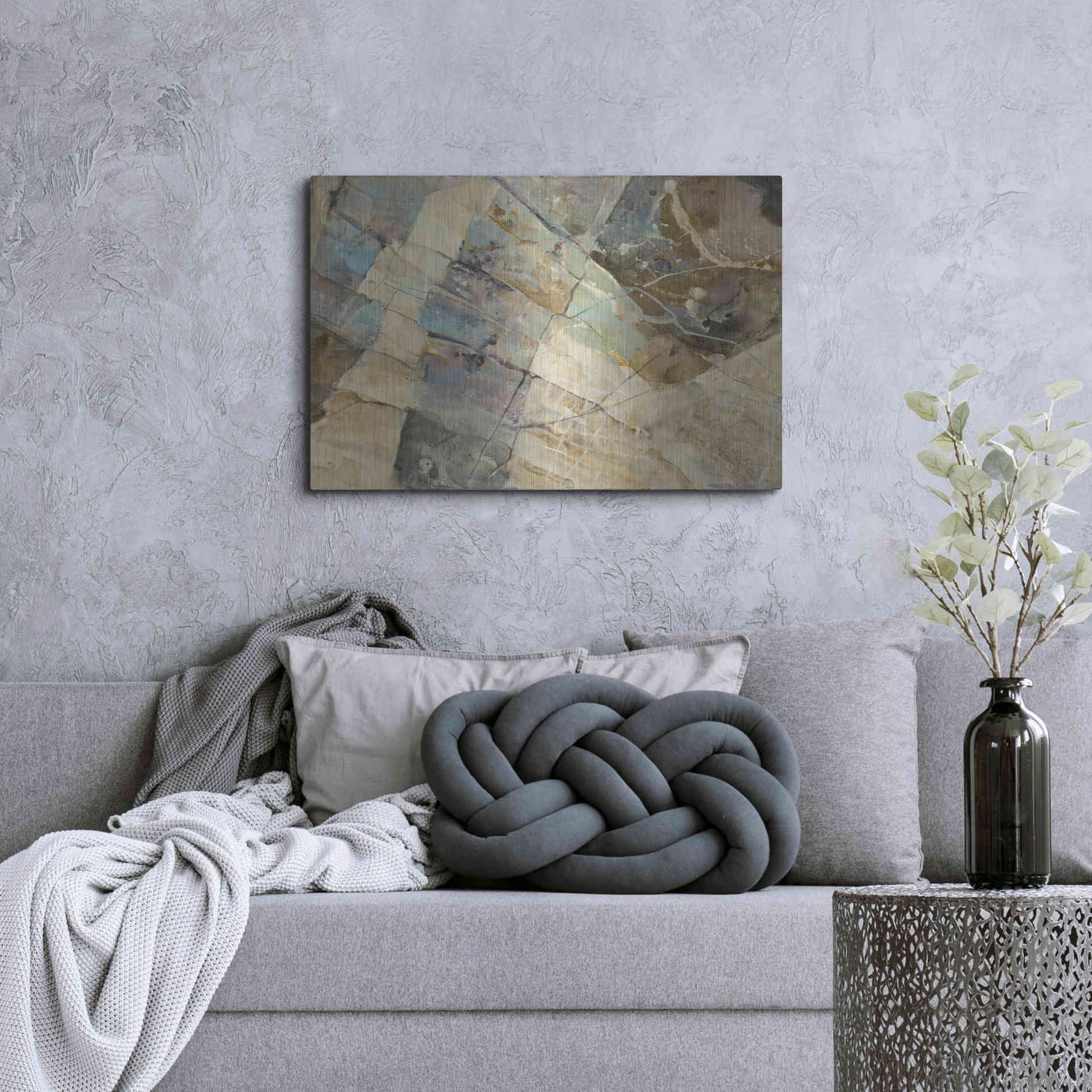Luxe Metal Art 'Rock IV' by Albena Hristova, Metal Wall Art,36x24