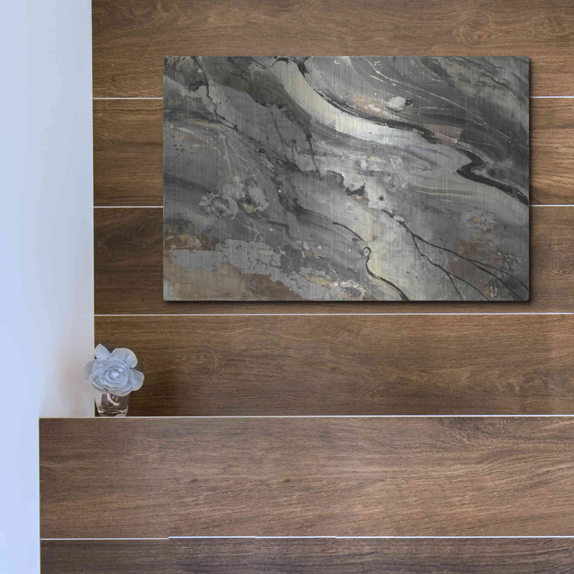 Luxe Metal Art 'Minerals IV Crop' by Albena Hristova, Metal Wall Art,16x12