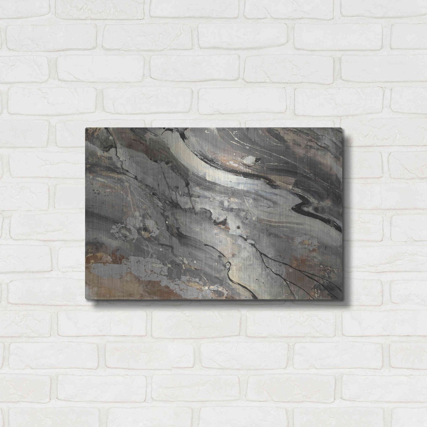 Luxe Metal Art 'Minerals IV Crop' by Albena Hristova, Metal Wall Art,24x16