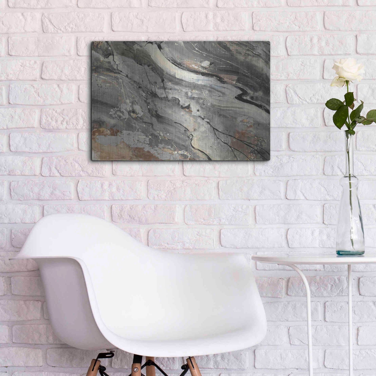 Luxe Metal Art 'Minerals IV Crop' by Albena Hristova, Metal Wall Art,24x16