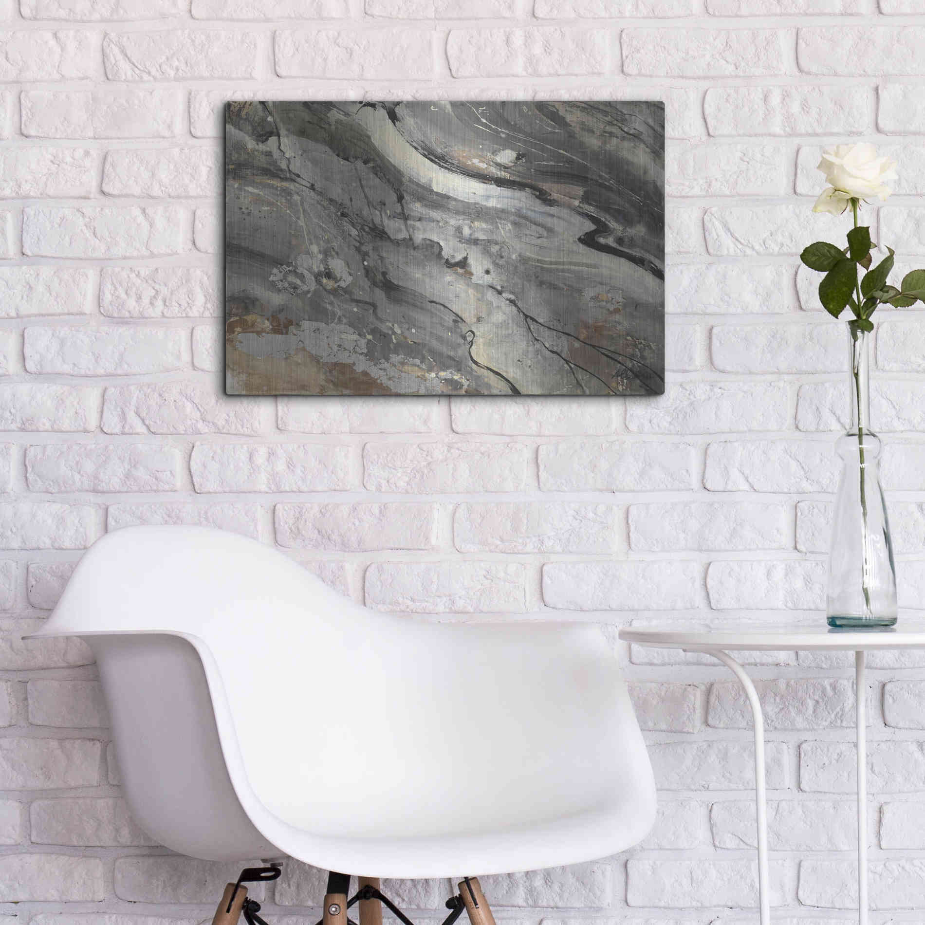 Luxe Metal Art 'Minerals IV Crop' by Albena Hristova, Metal Wall Art,24x16