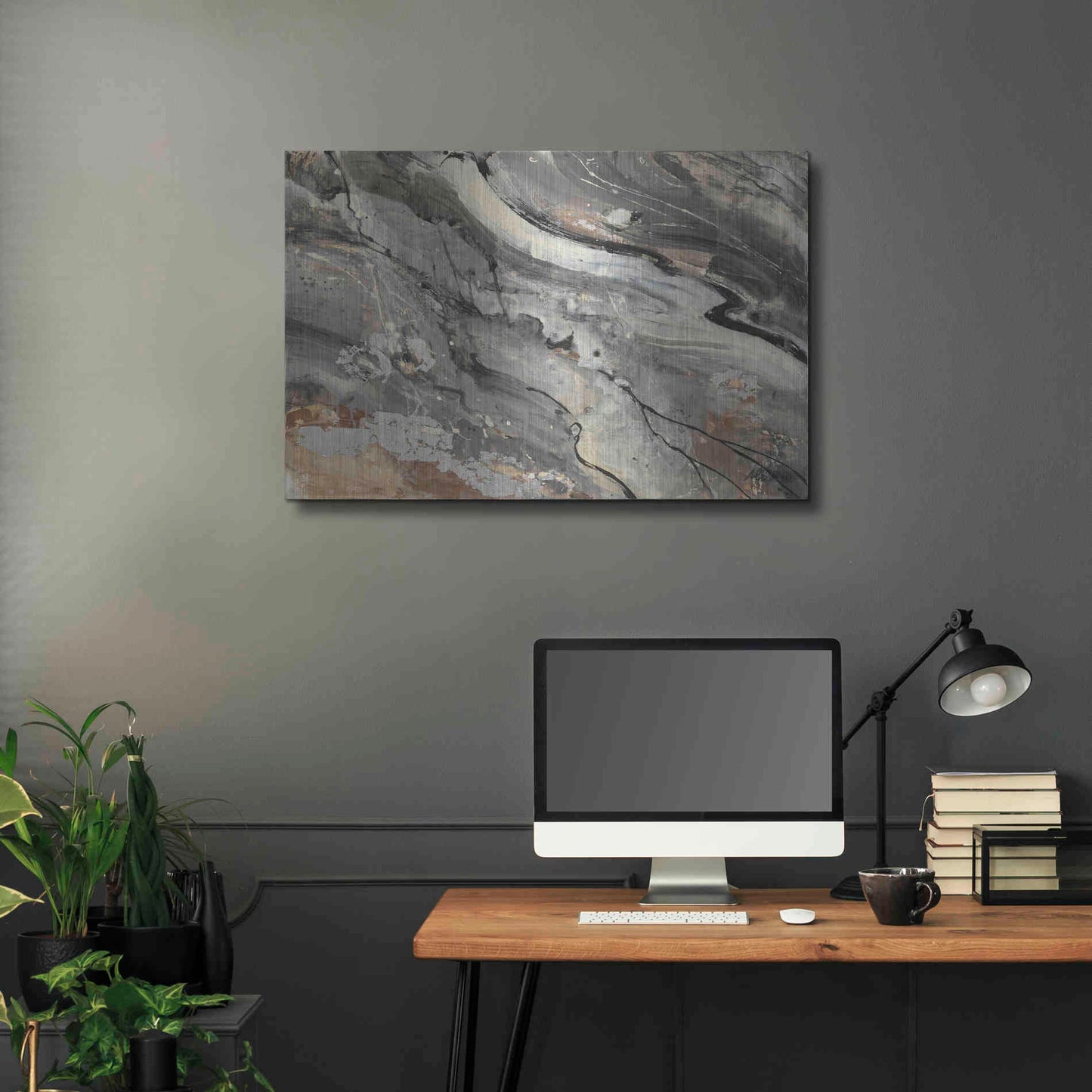 Luxe Metal Art 'Minerals IV Crop' by Albena Hristova, Metal Wall Art,36x24