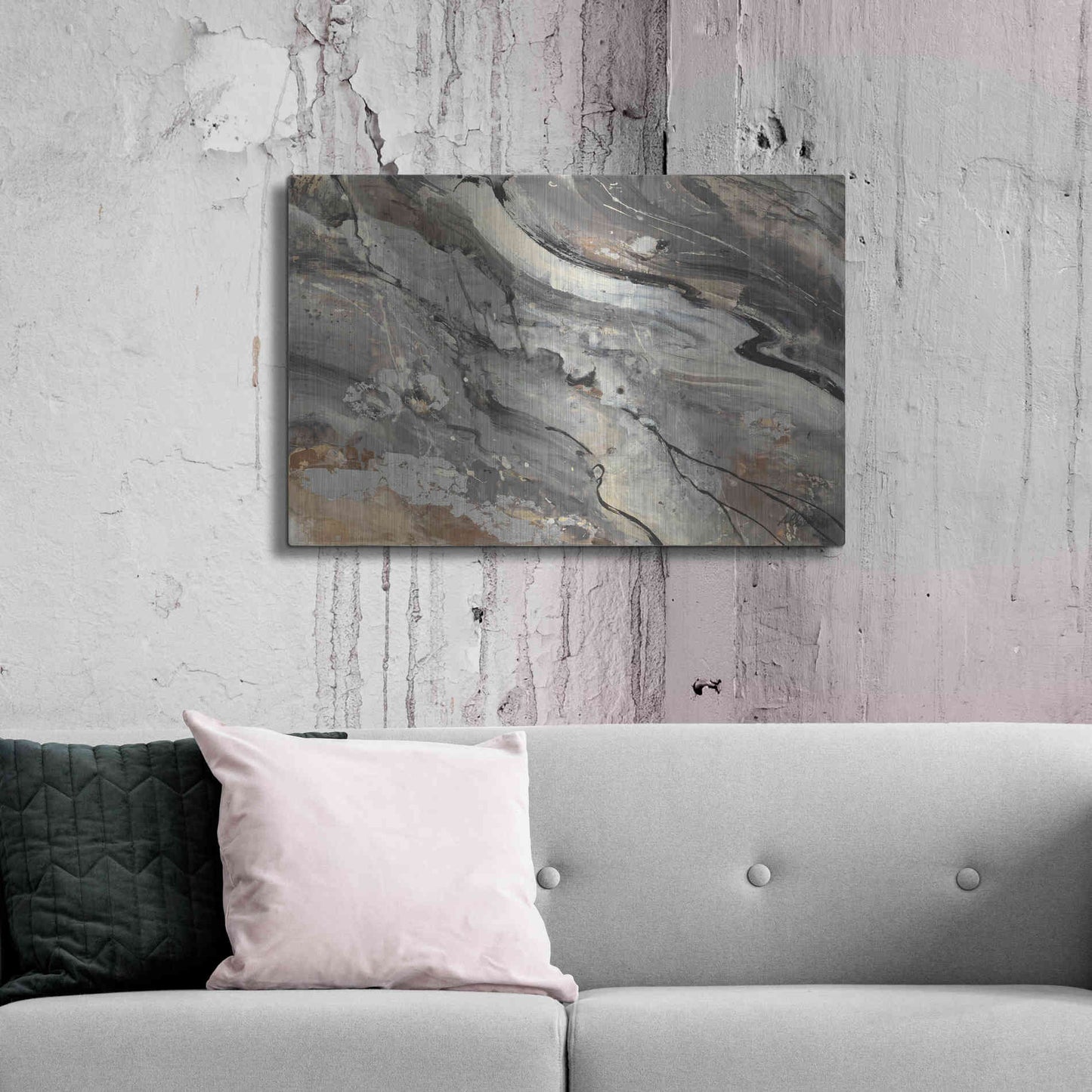 Luxe Metal Art 'Minerals IV Crop' by Albena Hristova, Metal Wall Art,36x24