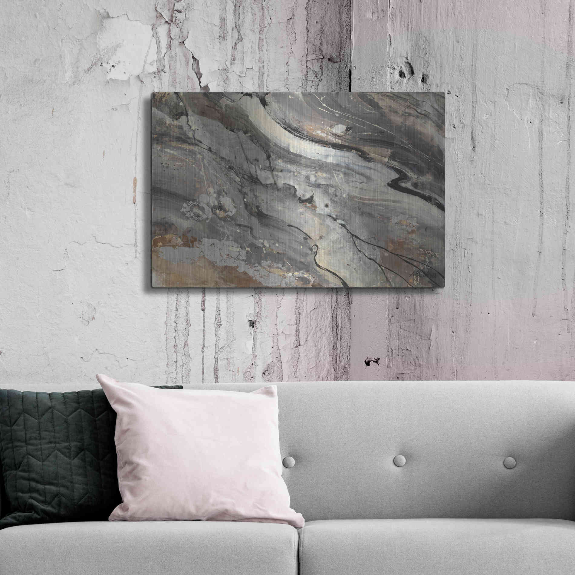 Luxe Metal Art 'Minerals IV Crop' by Albena Hristova, Metal Wall Art,36x24