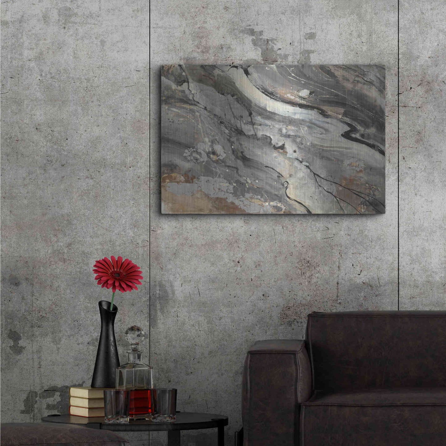 Luxe Metal Art 'Minerals IV Crop' by Albena Hristova, Metal Wall Art,36x24