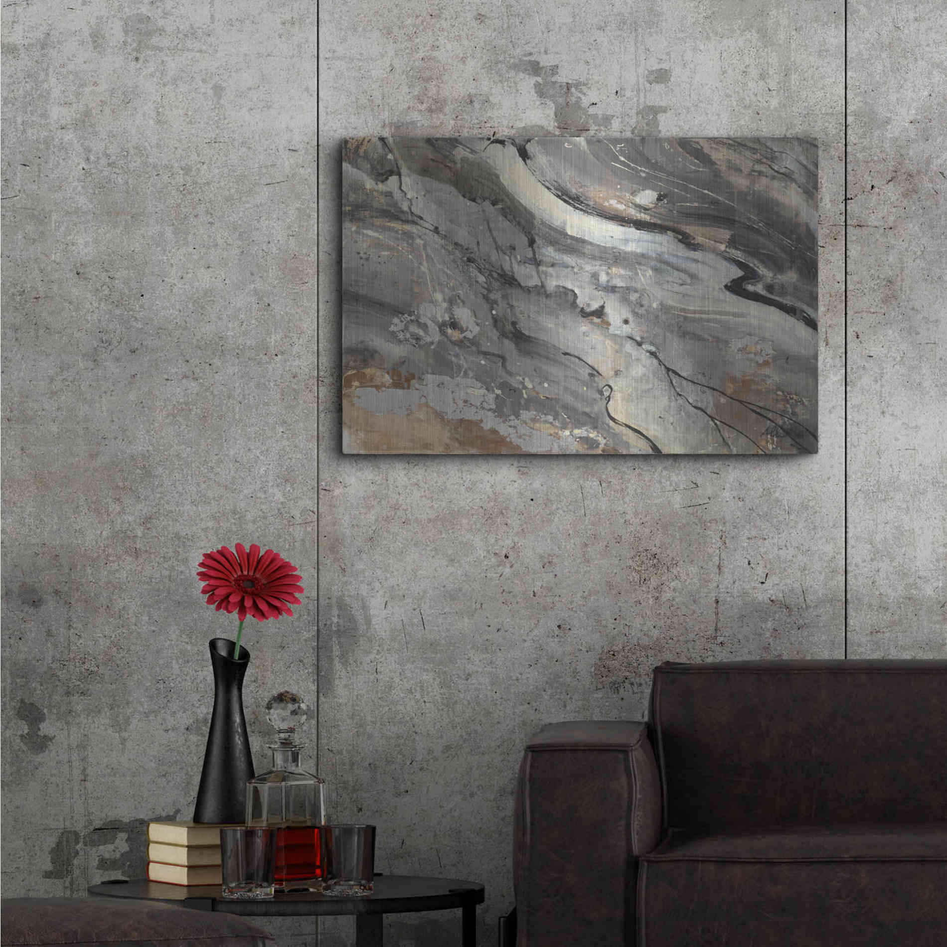 Luxe Metal Art 'Minerals IV Crop' by Albena Hristova, Metal Wall Art,36x24
