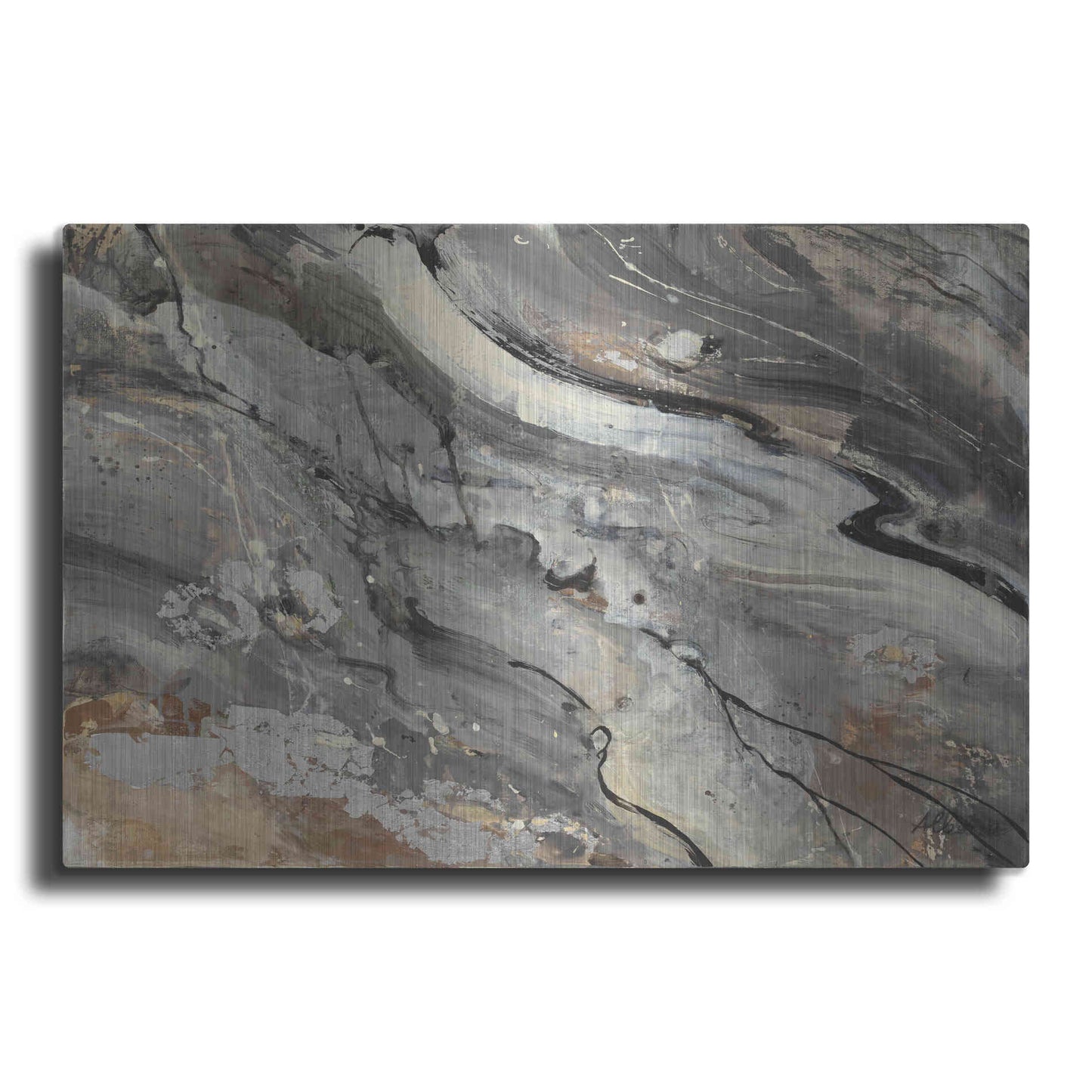 Luxe Metal Art 'Minerals IV Crop' by Albena Hristova, Metal Wall Art