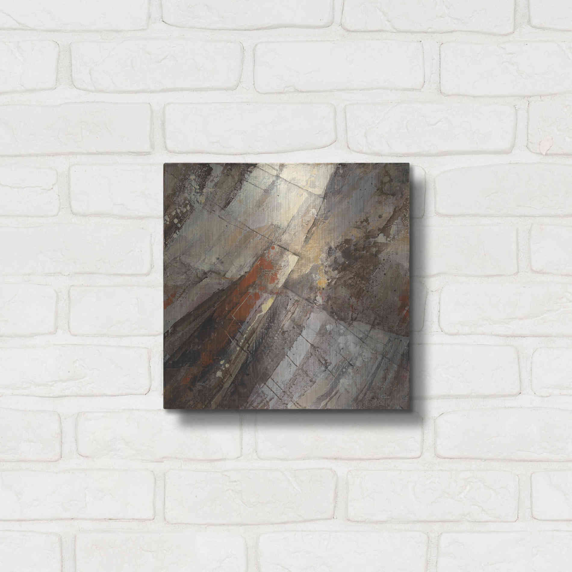 Luxe Metal Art 'Fire and Ice' by Albena Hristova, Metal Wall Art,12x12