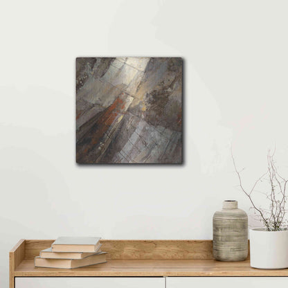 Luxe Metal Art 'Fire and Ice' by Albena Hristova, Metal Wall Art,12x12