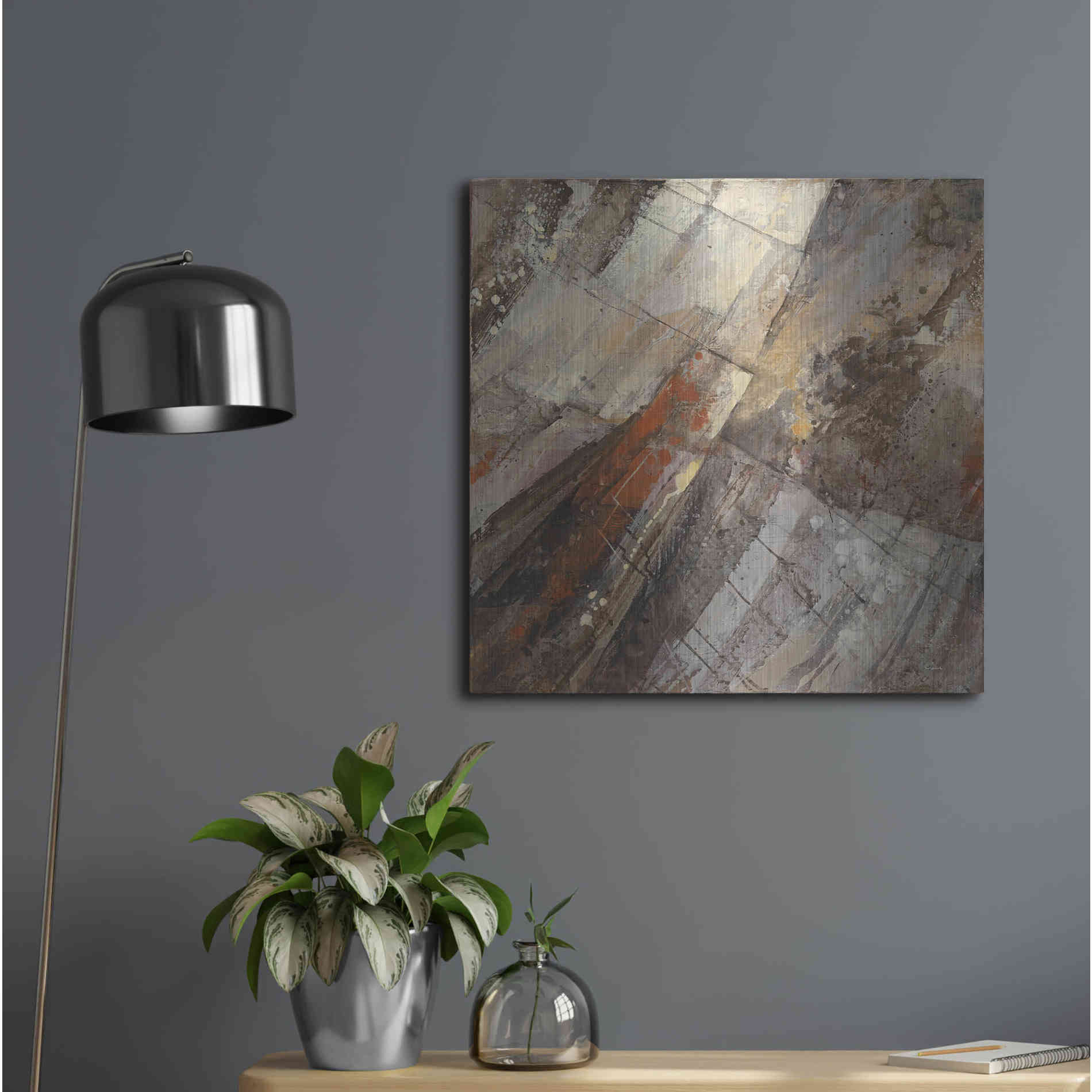 Luxe Metal Art 'Fire and Ice' by Albena Hristova, Metal Wall Art,24x24