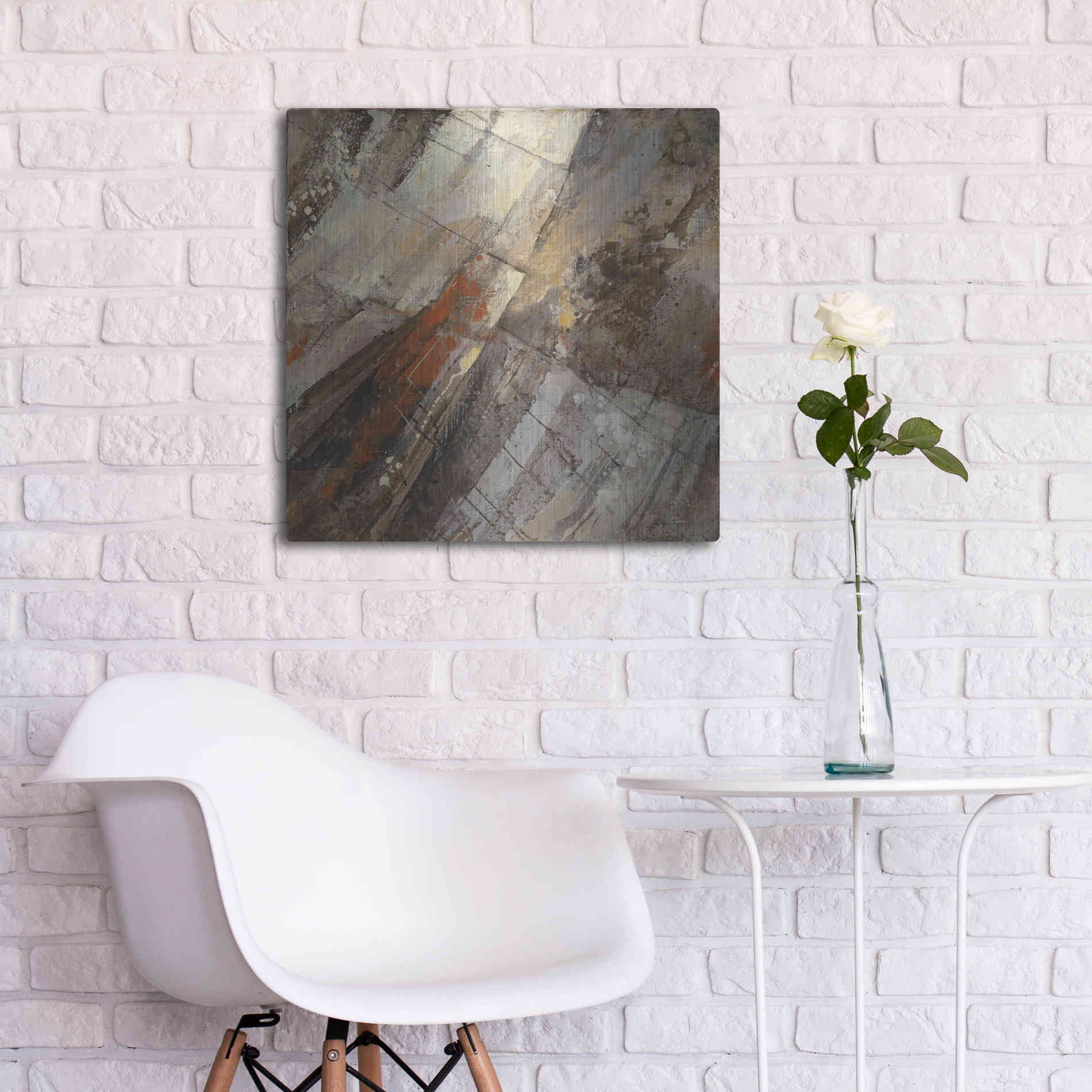 Luxe Metal Art 'Fire and Ice' by Albena Hristova, Metal Wall Art,24x24