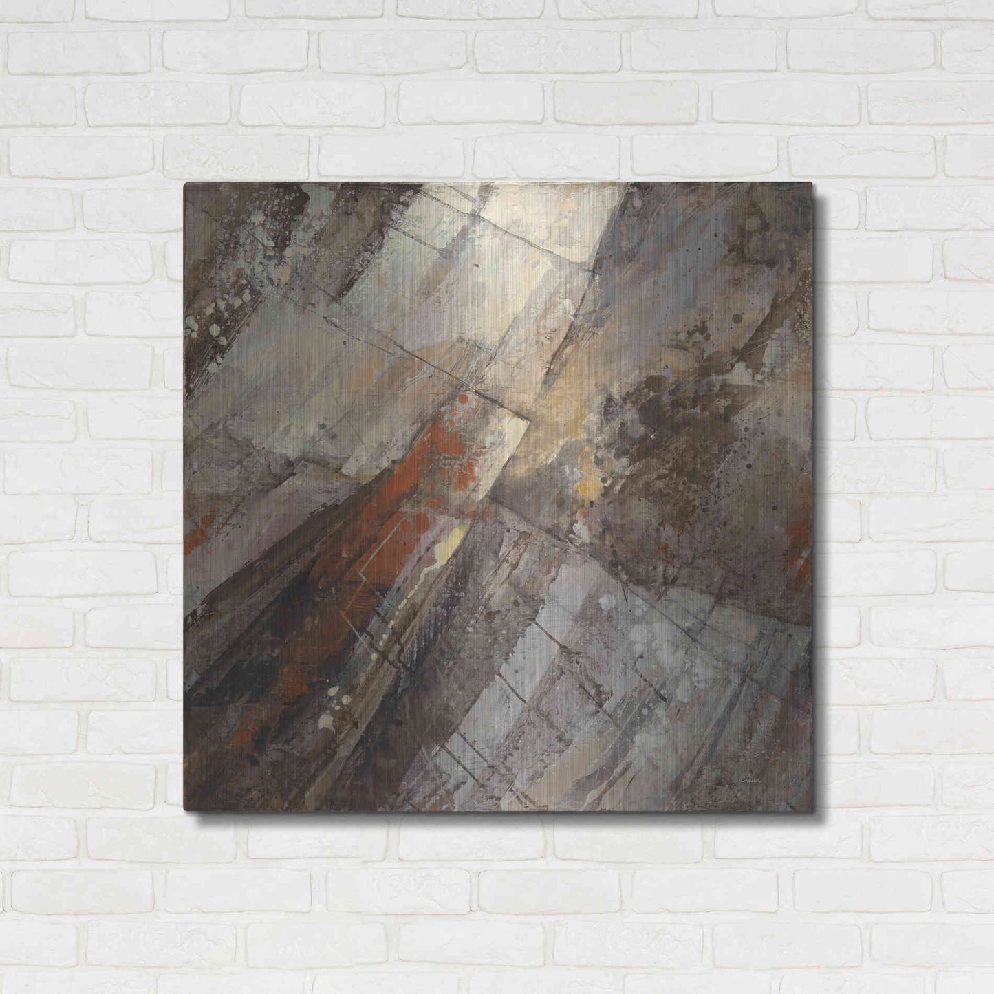 Luxe Metal Art 'Fire and Ice' by Albena Hristova, Metal Wall Art,36x36