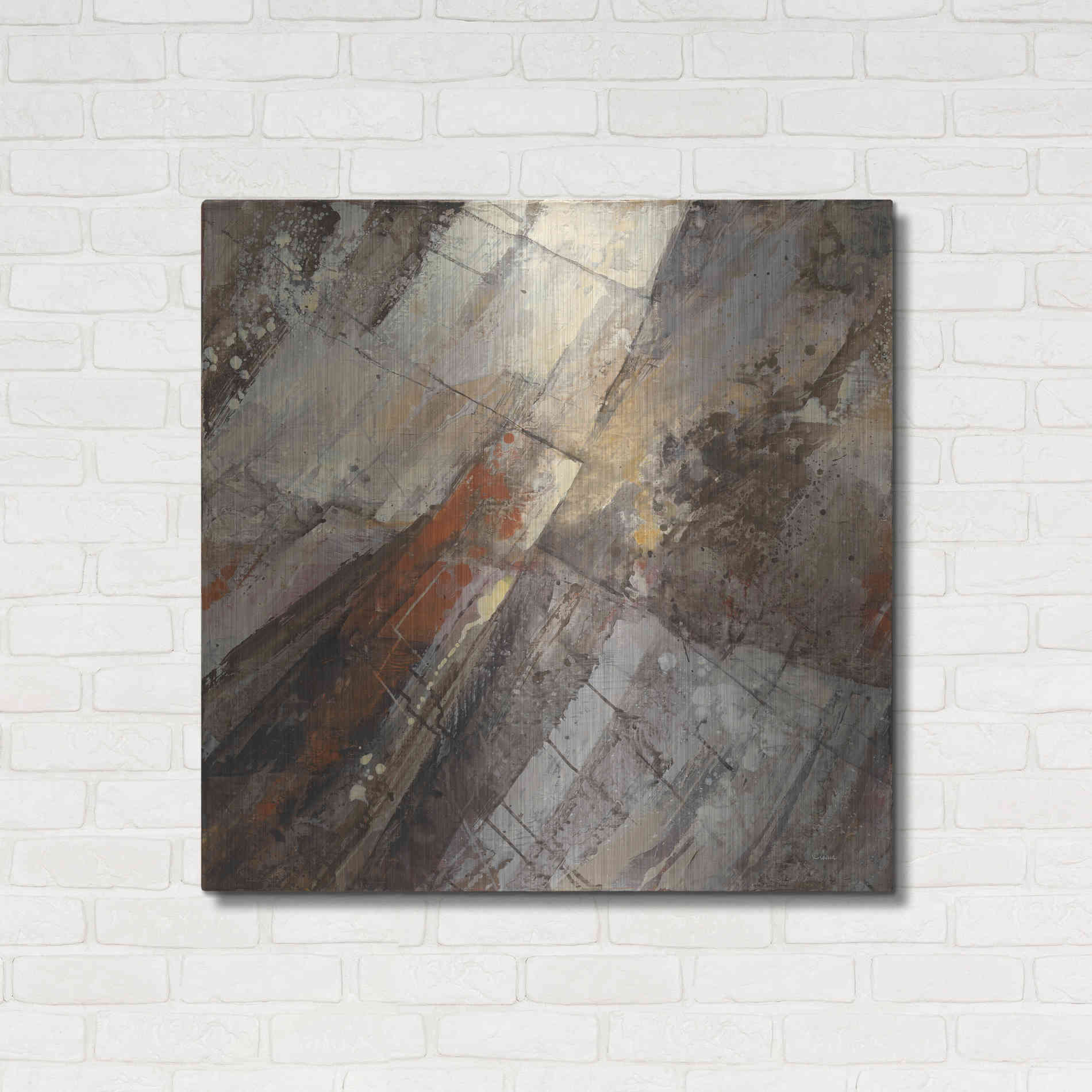 Luxe Metal Art 'Fire and Ice' by Albena Hristova, Metal Wall Art,36x36
