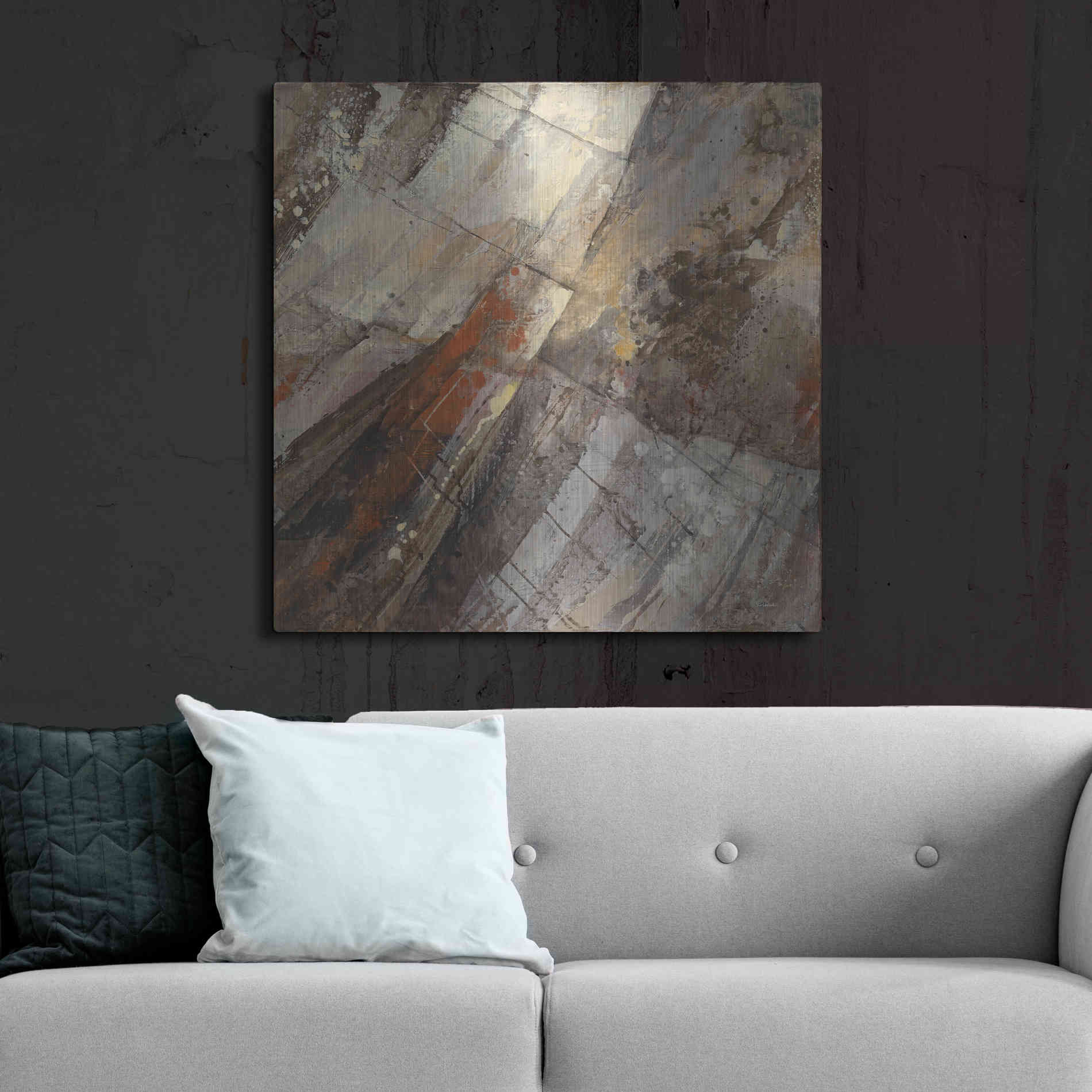 Luxe Metal Art 'Fire and Ice' by Albena Hristova, Metal Wall Art,36x36