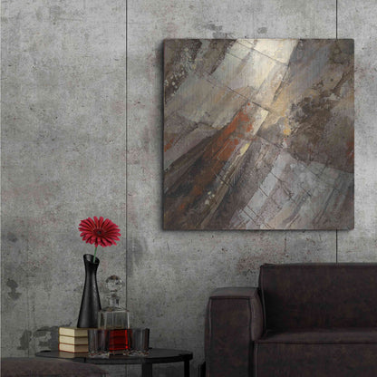 Luxe Metal Art 'Fire and Ice' by Albena Hristova, Metal Wall Art,36x36