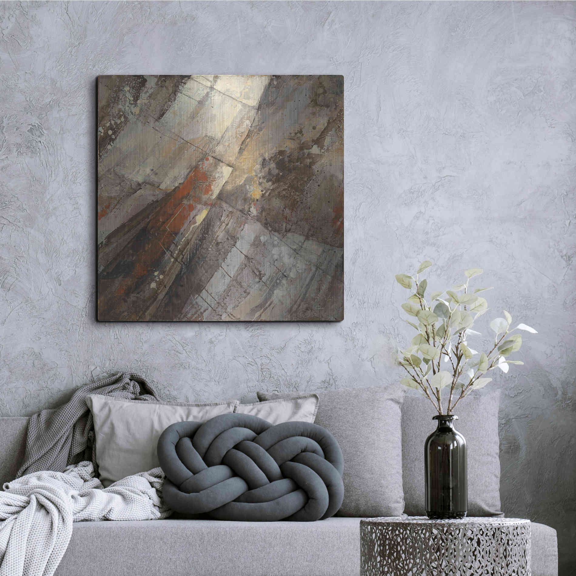 Luxe Metal Art 'Fire and Ice' by Albena Hristova, Metal Wall Art,36x36