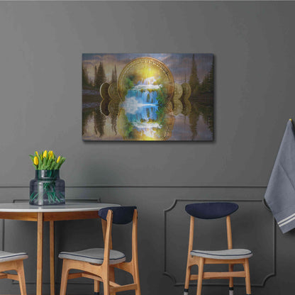 Luxe Metal Art 'Bitcoin New Age Five' by Steve Hunziker, Metal Wall Art,36x24