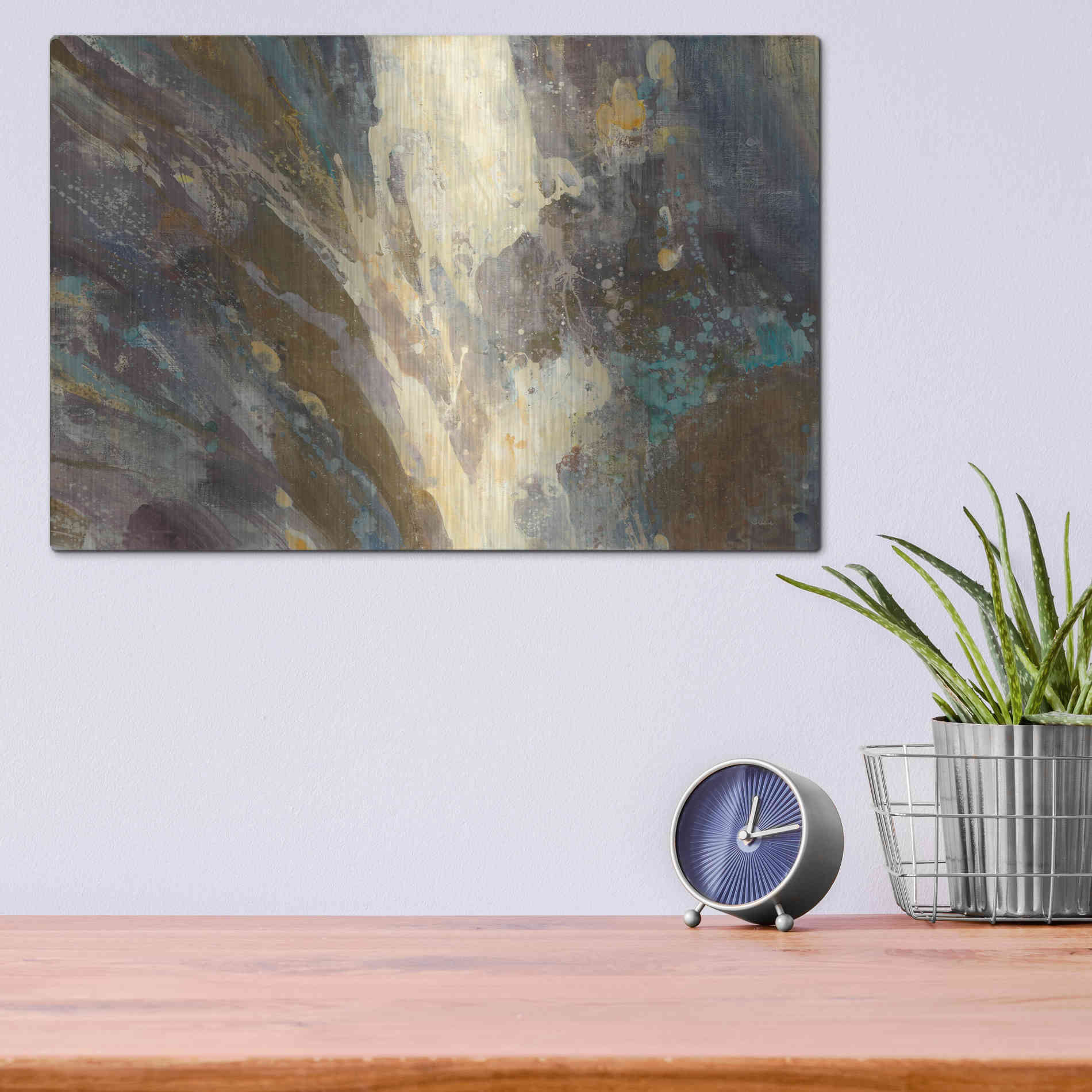 Luxe Metal Art 'By the Waters Edge' by Albena Hristova, Metal Wall Art,16x12