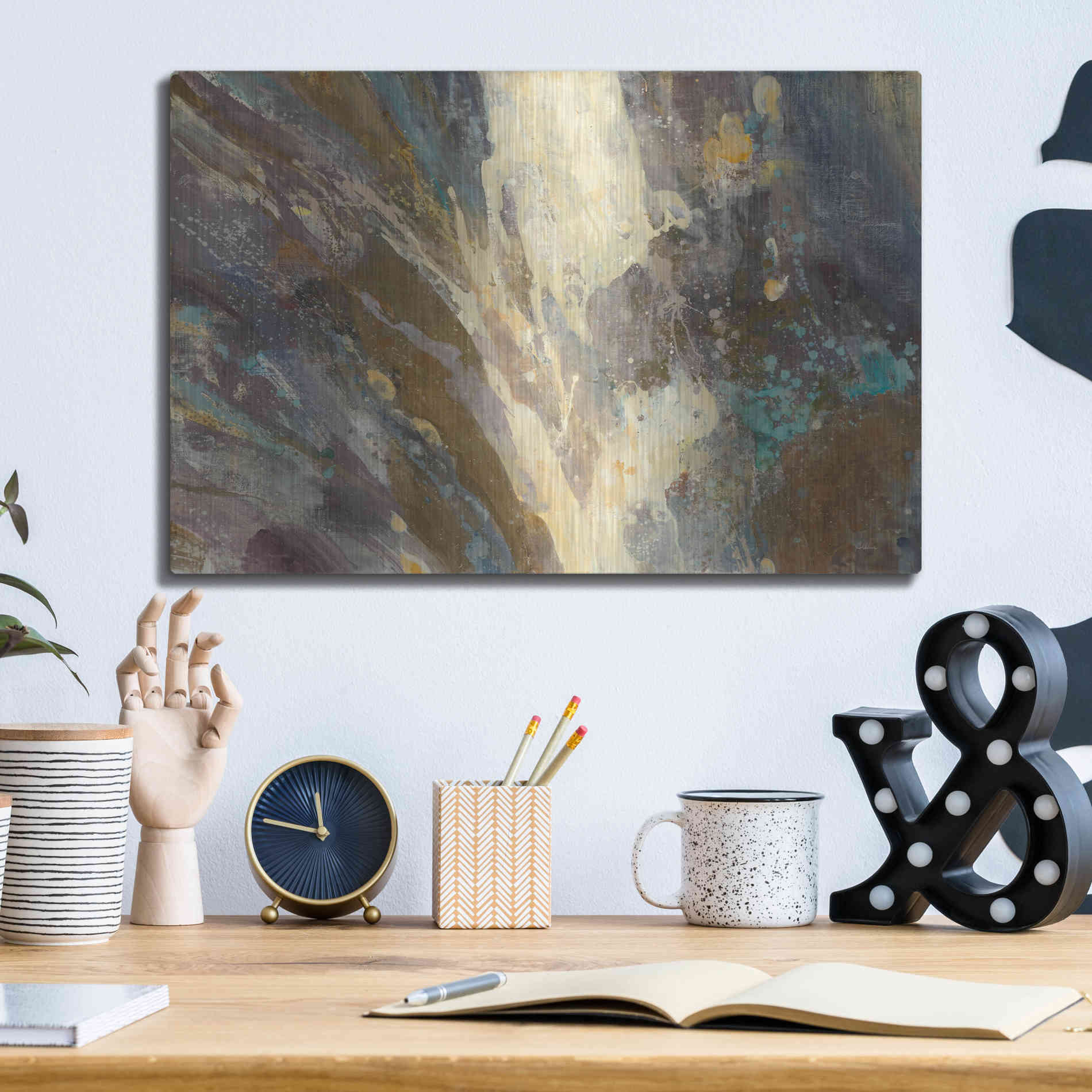 Luxe Metal Art 'By the Waters Edge' by Albena Hristova, Metal Wall Art,16x12