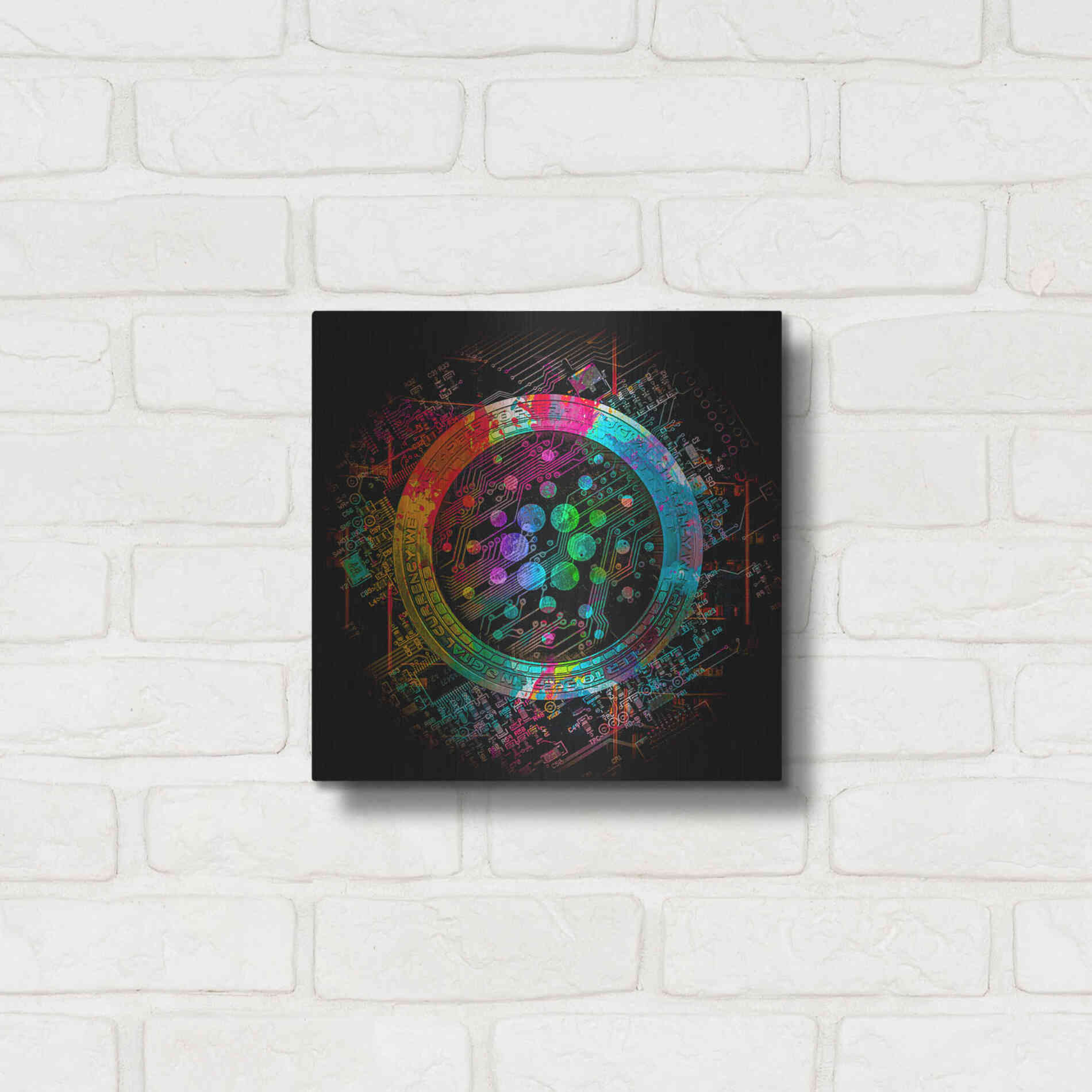 Luxe Metal Art 'Cardano Crypto Coin' Metal Wall Art,12x12