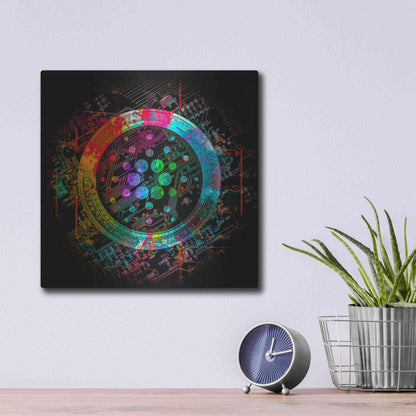 Luxe Metal Art 'Cardano Crypto Coin' Metal Wall Art,12x12